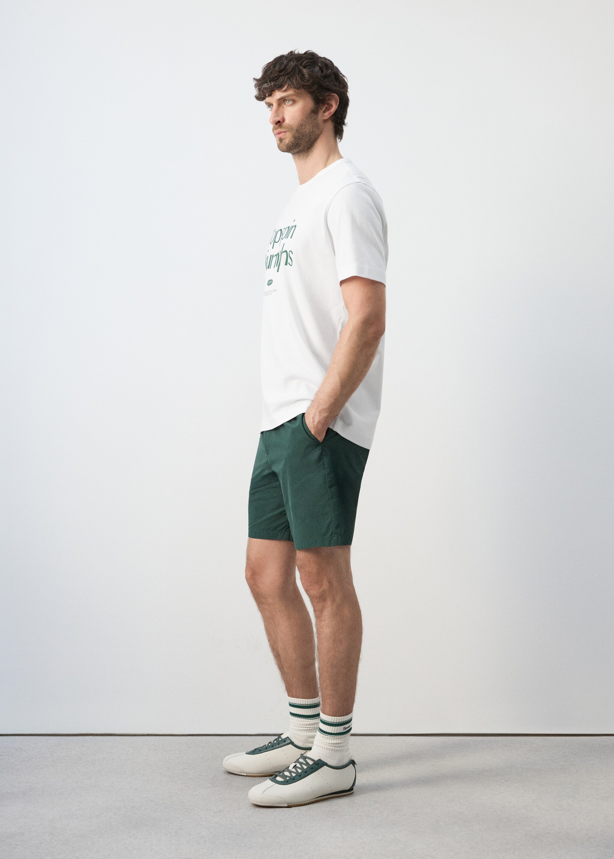 100% cotton printed t-shirt - Details of the article 2, White. Ref: 27087791-00.