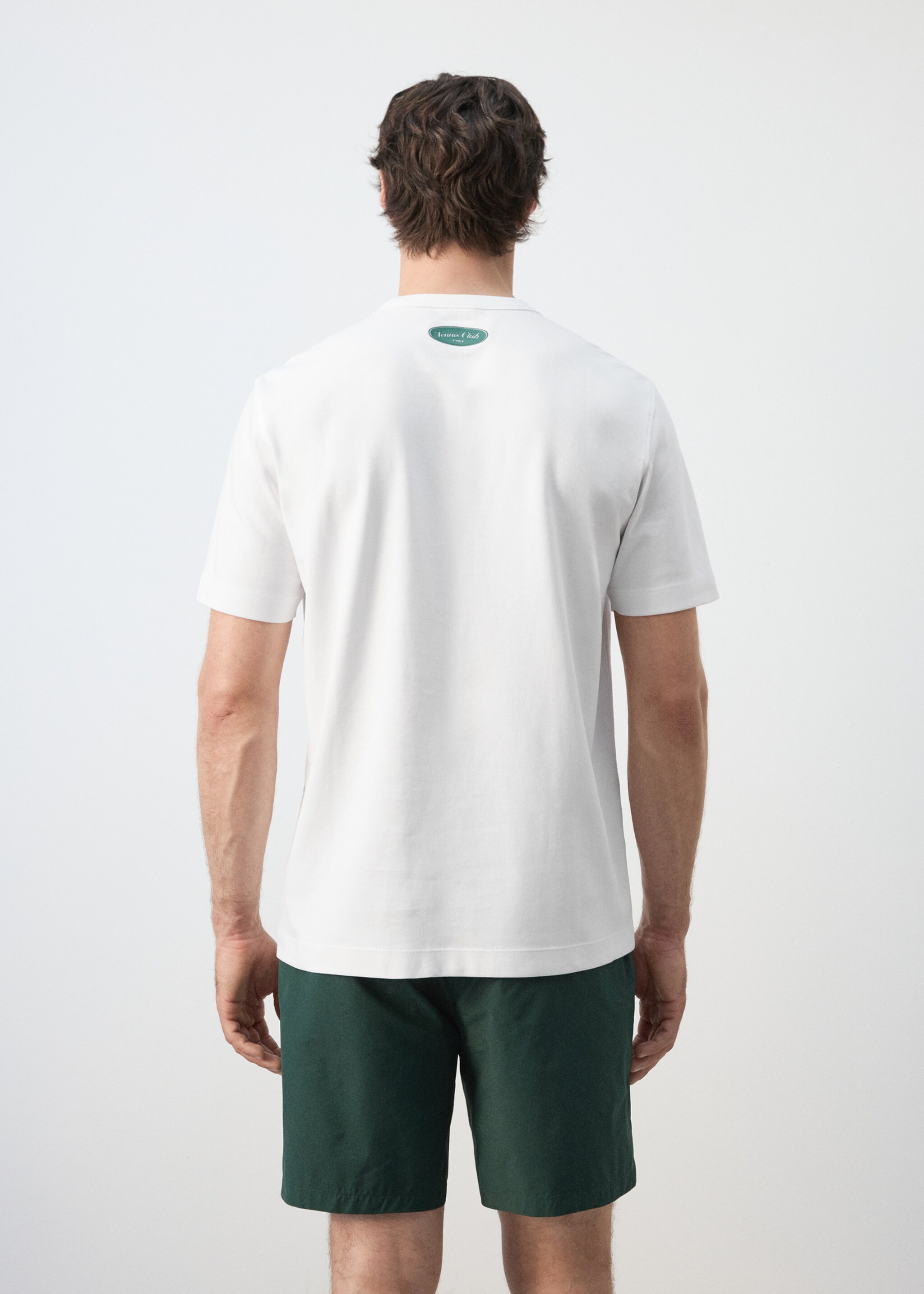 100% cotton printed t-shirt - Reverse of the article, White. Ref: 27087791-00.