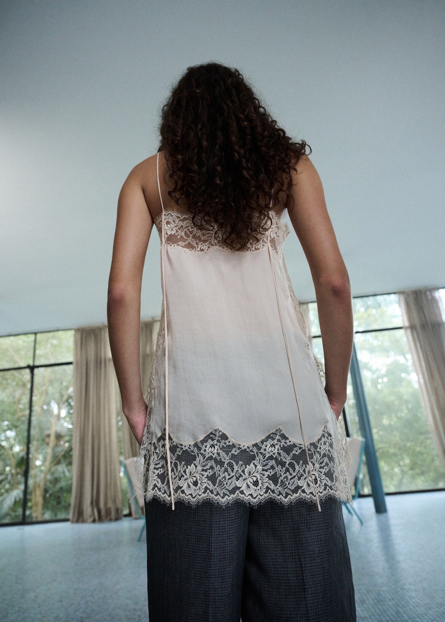 Lace lyocell top - Reverse of the article