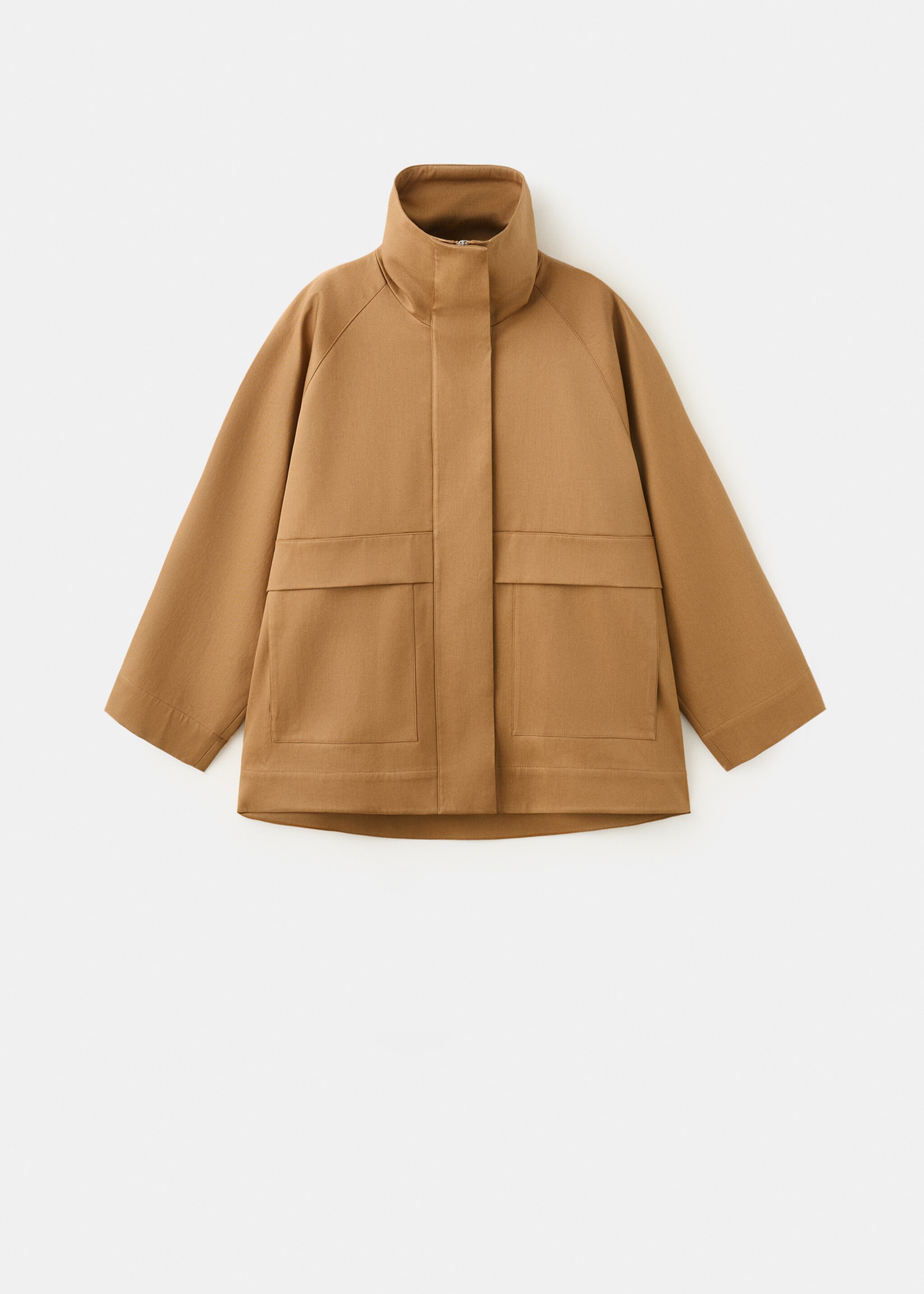 Oversized parka with funnel neck - Article without model, Tobacco Brown. Ref: 27087799-00.
