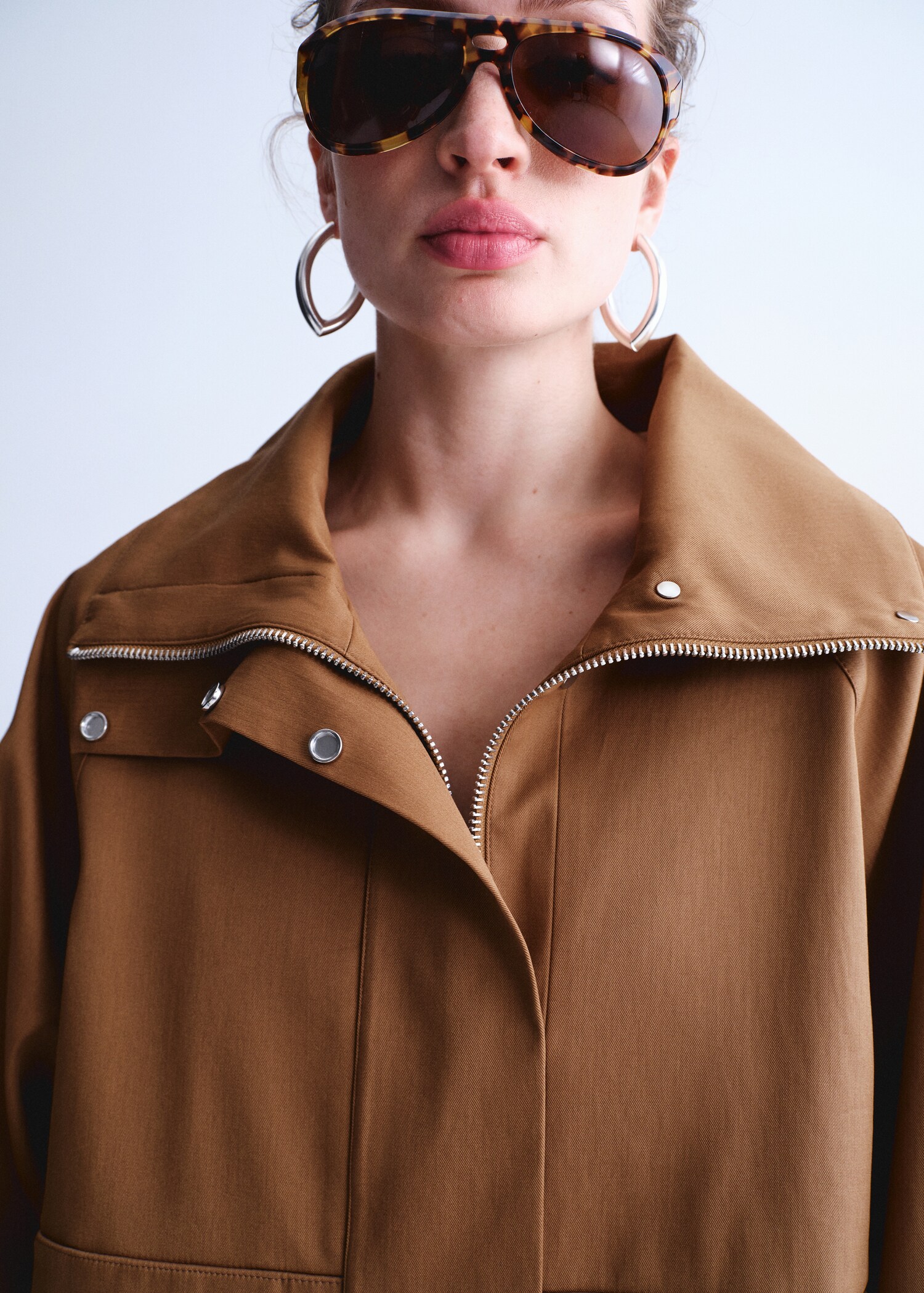 Oversized parka with funnel neck - Details of the article 6