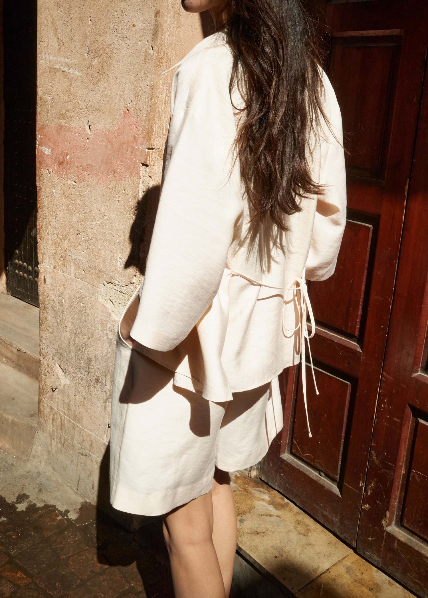 Lyocell overshirt with pocket - Reverse of the article