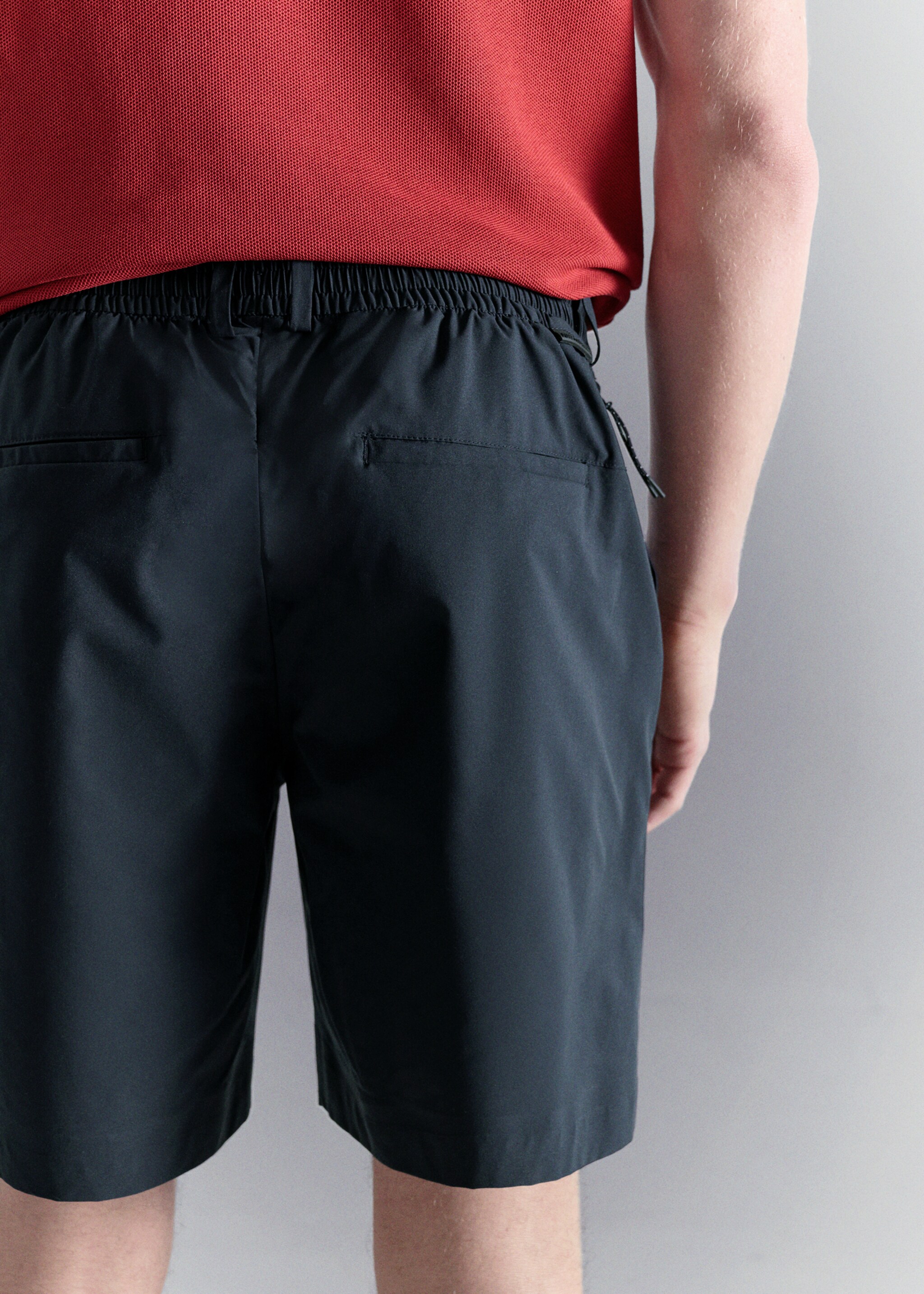 Bermudy comfort stretch water-repellent - Detail zboží 6, Námořnická modrá. Ref: 27087893-00.