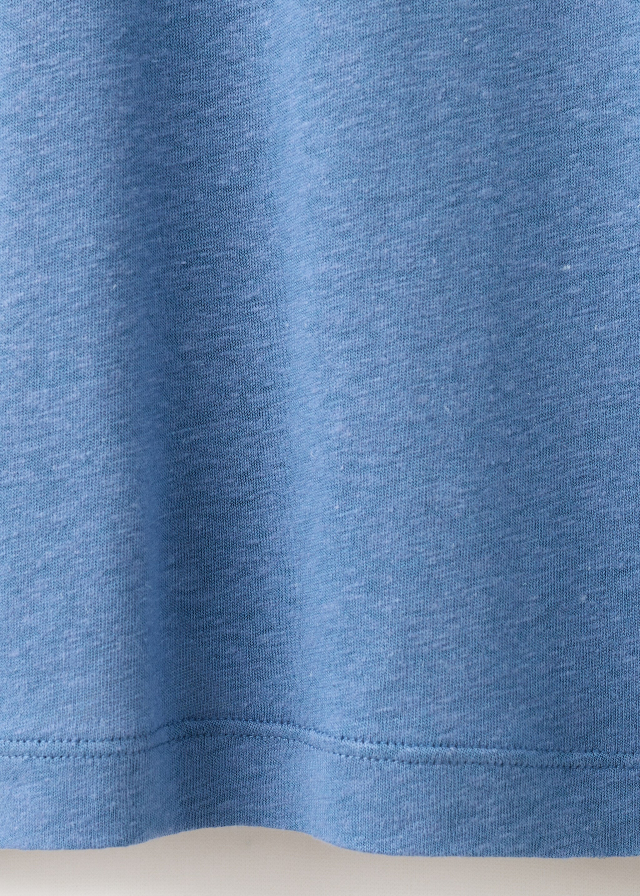 T-shirt lin slim-fit - Détail de l'article 0, Bleu porcelaine. Ref: 27087895-00.