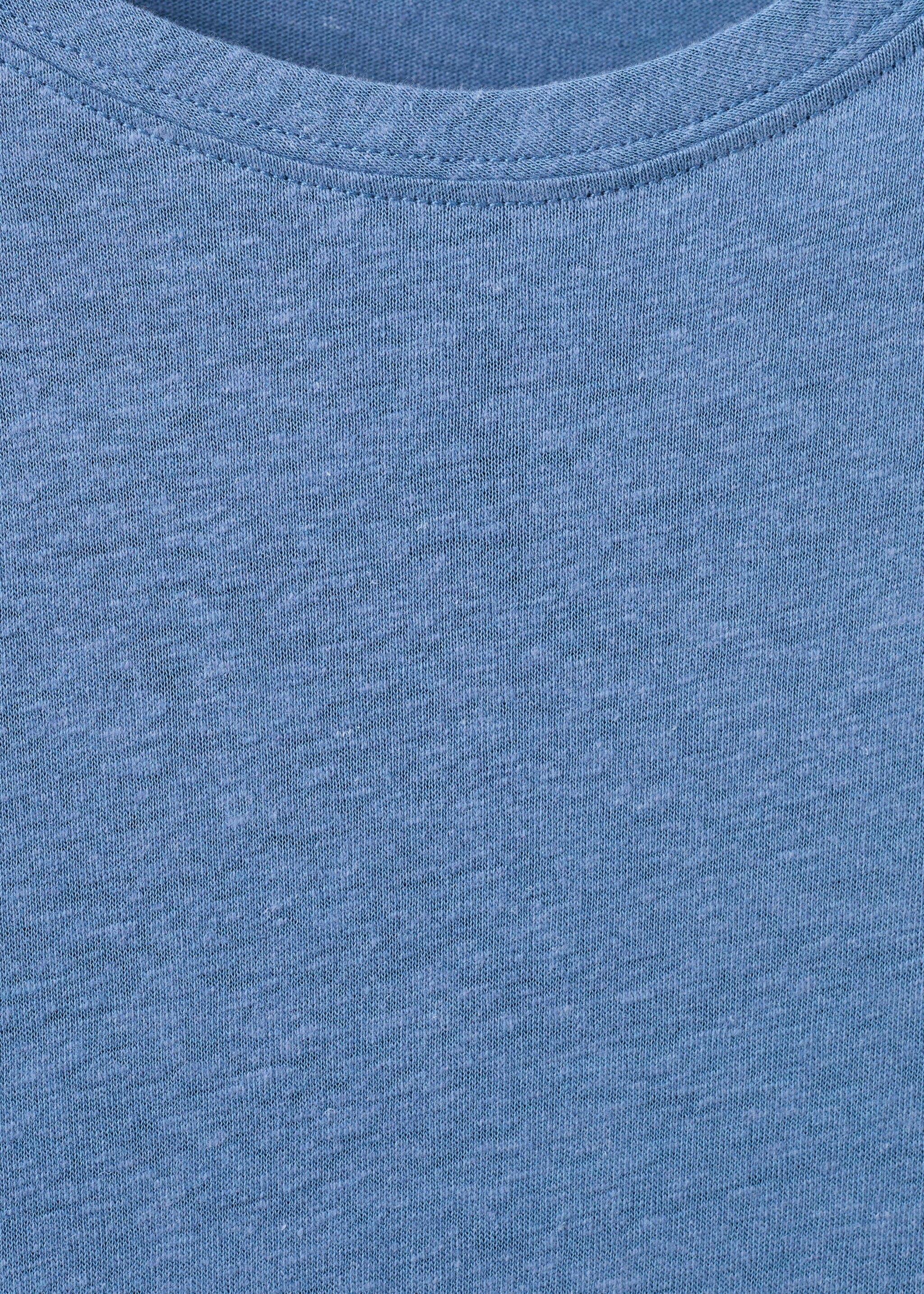 T-shirt lin slim-fit - Détail de l'article 8, Bleu porcelaine. Ref: 27087895-00.