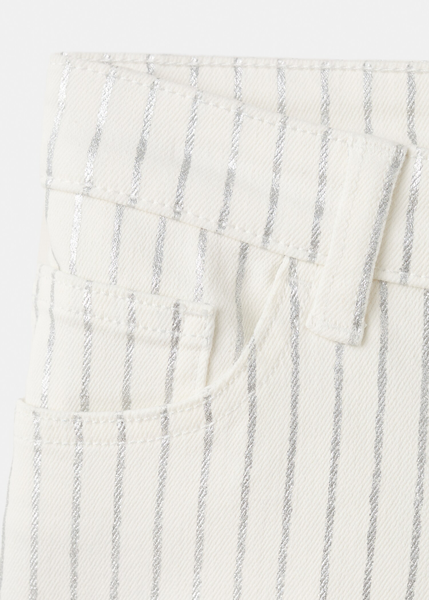 Striped denim shorts - Details of the article 8