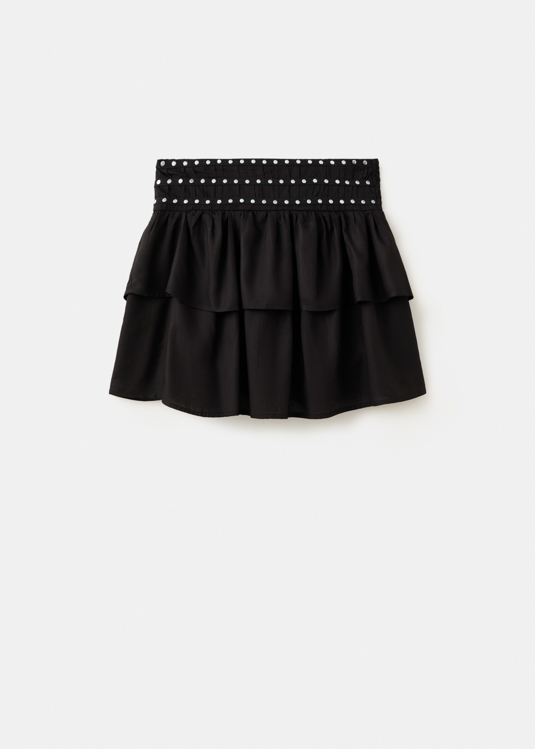 Studded short skirt - Article without model, Black. Ref: 27087899-00.
