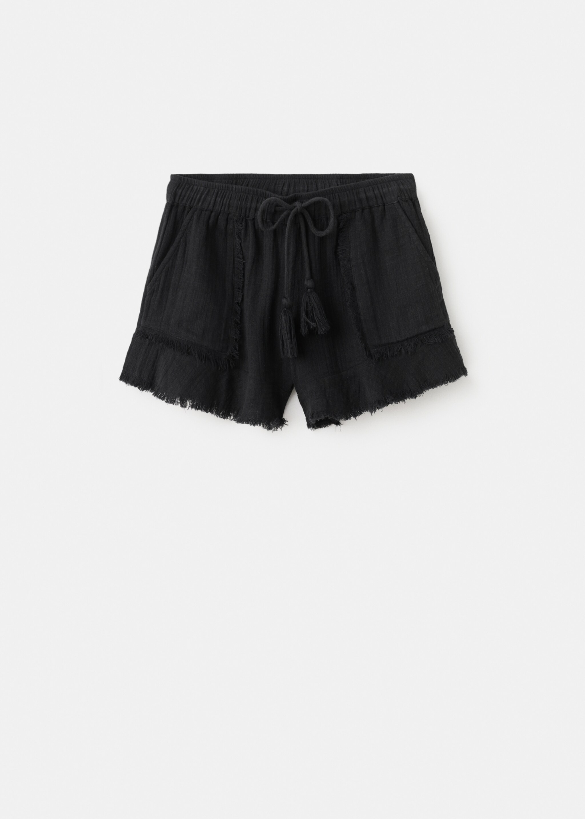 Frayed hem shorts - Article without model, Black. Ref: 27087900-00.