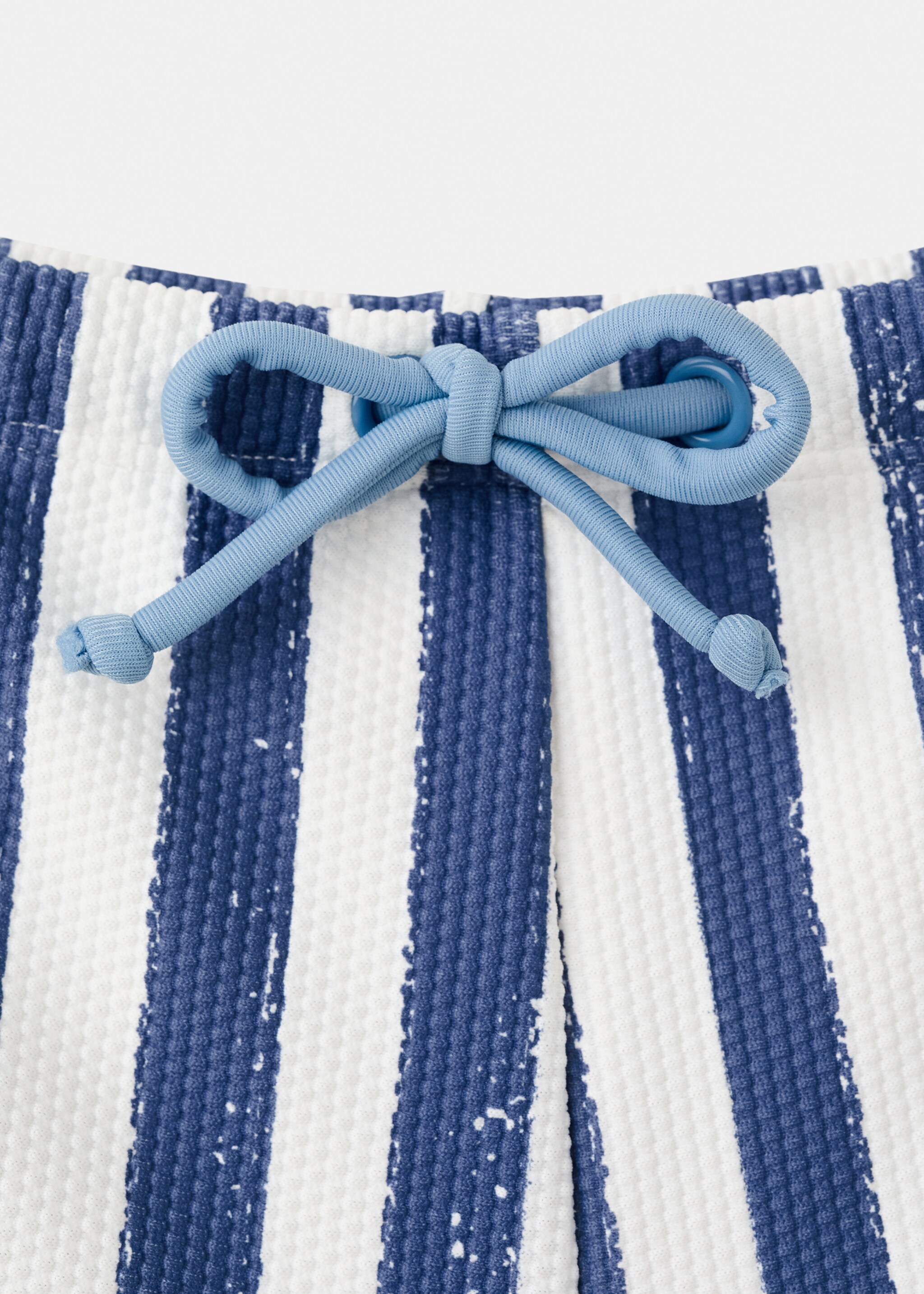 Striped boxer swimsuit - Details of the article 8, Blue. Ref: 27087902-00.