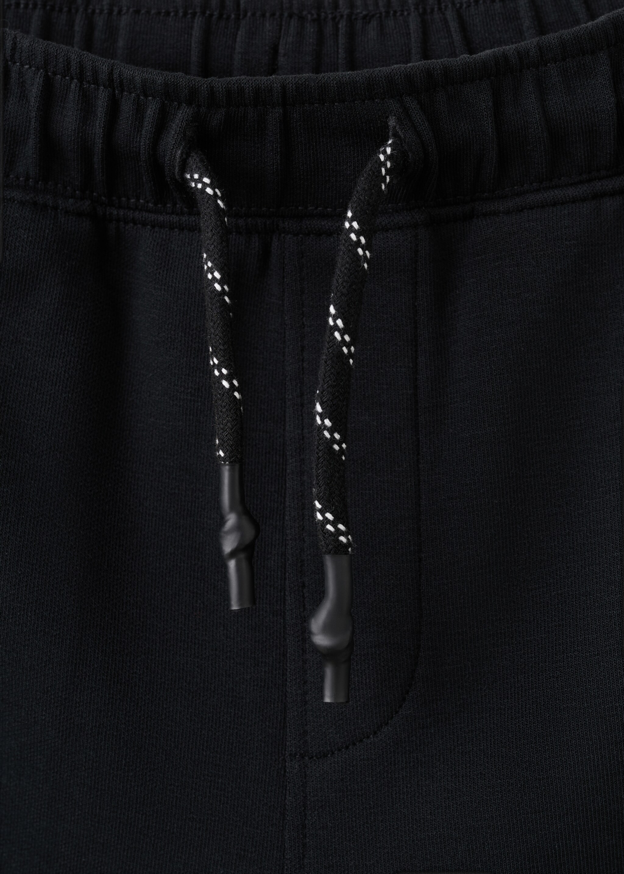 Cotton sports shorts - Details of the article 8, Black. Ref: 27087904-00.
