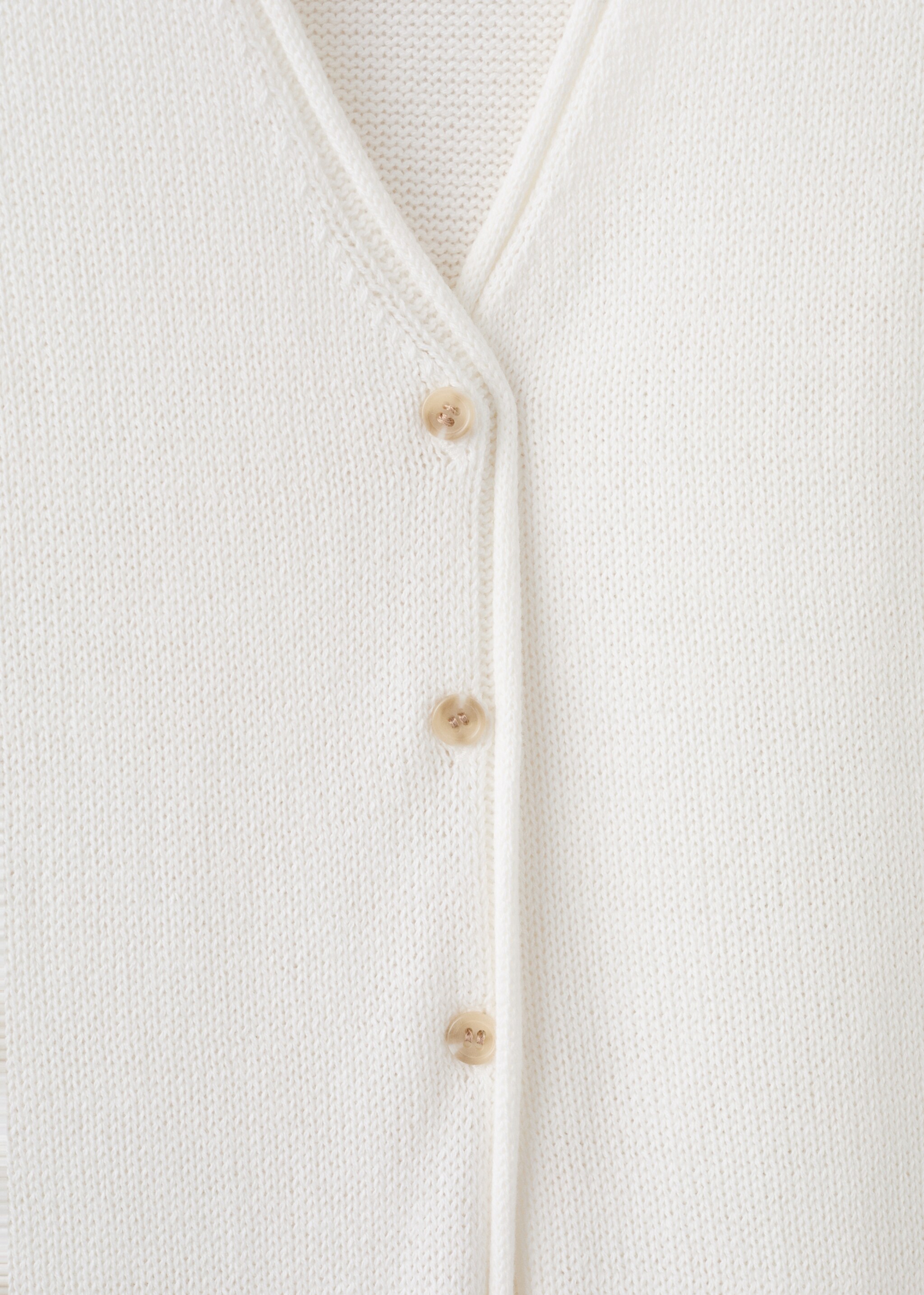 Knit long cardigan - Details of the article 0, Ecru. Ref: 27087907-00.