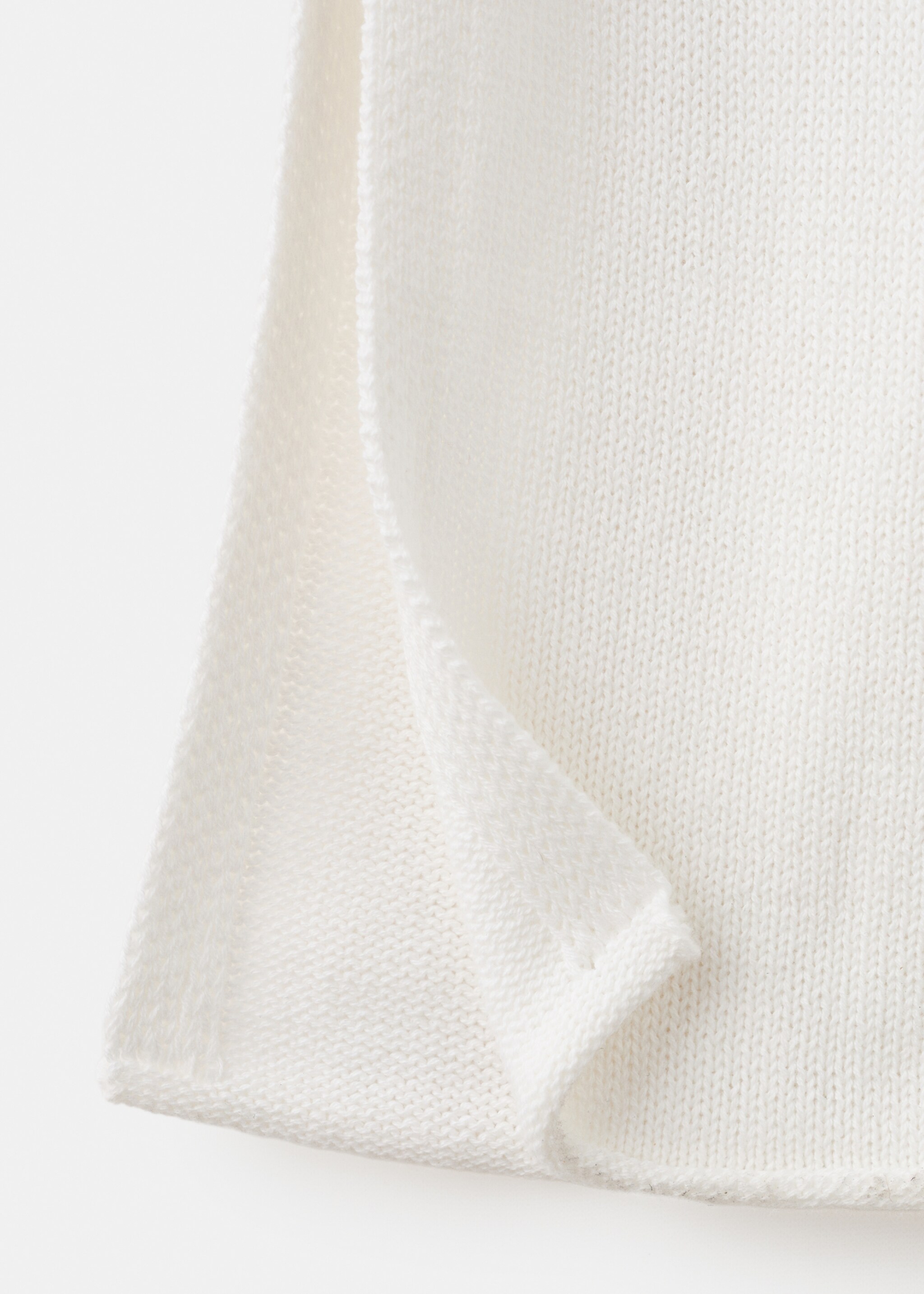 Knit long cardigan - Details of the article 8, Ecru. Ref: 27087907-00.