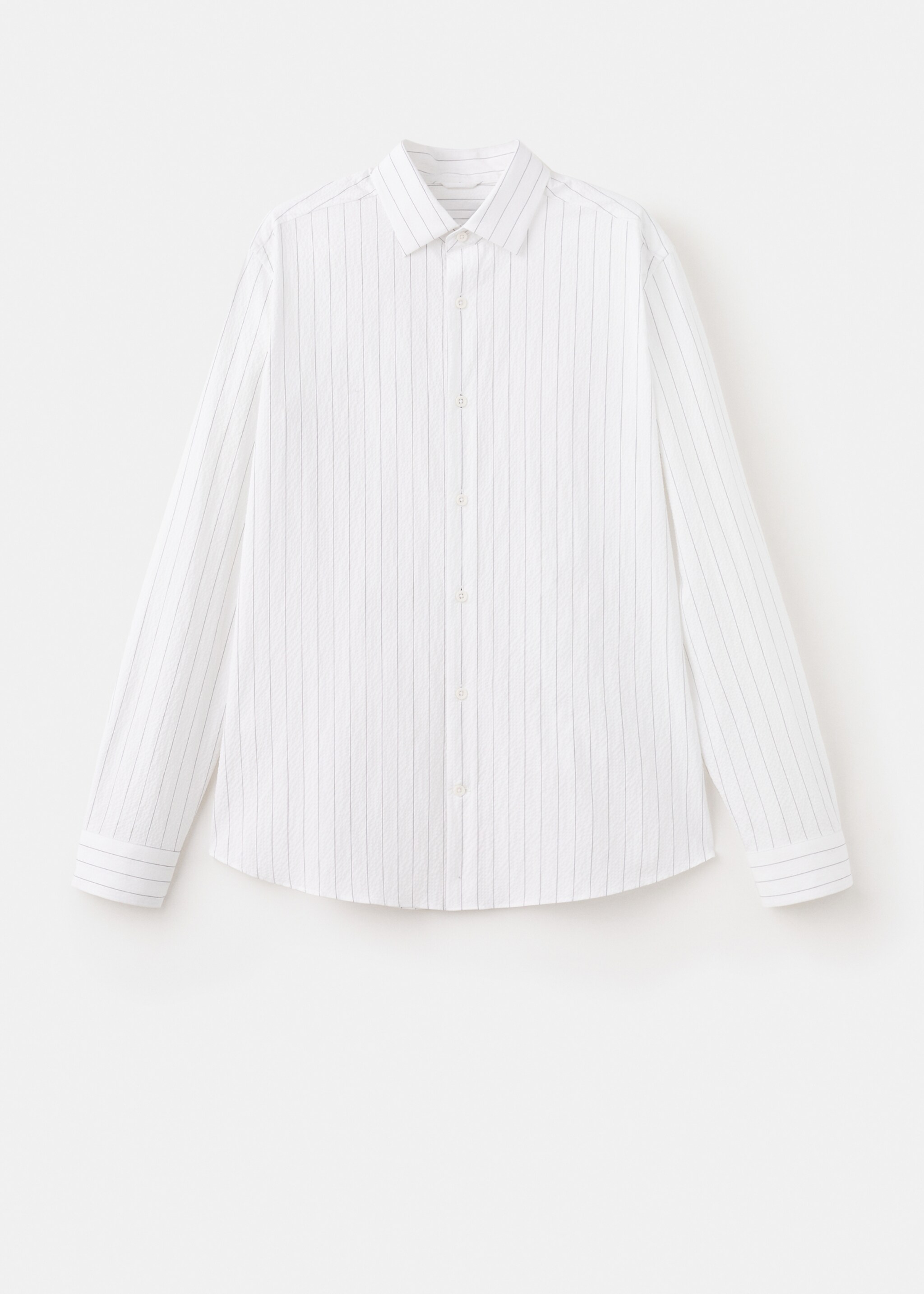 Chemise rayures tennis effet froissé - Article sans modèle, Blanc. Ref: 27087910-00.