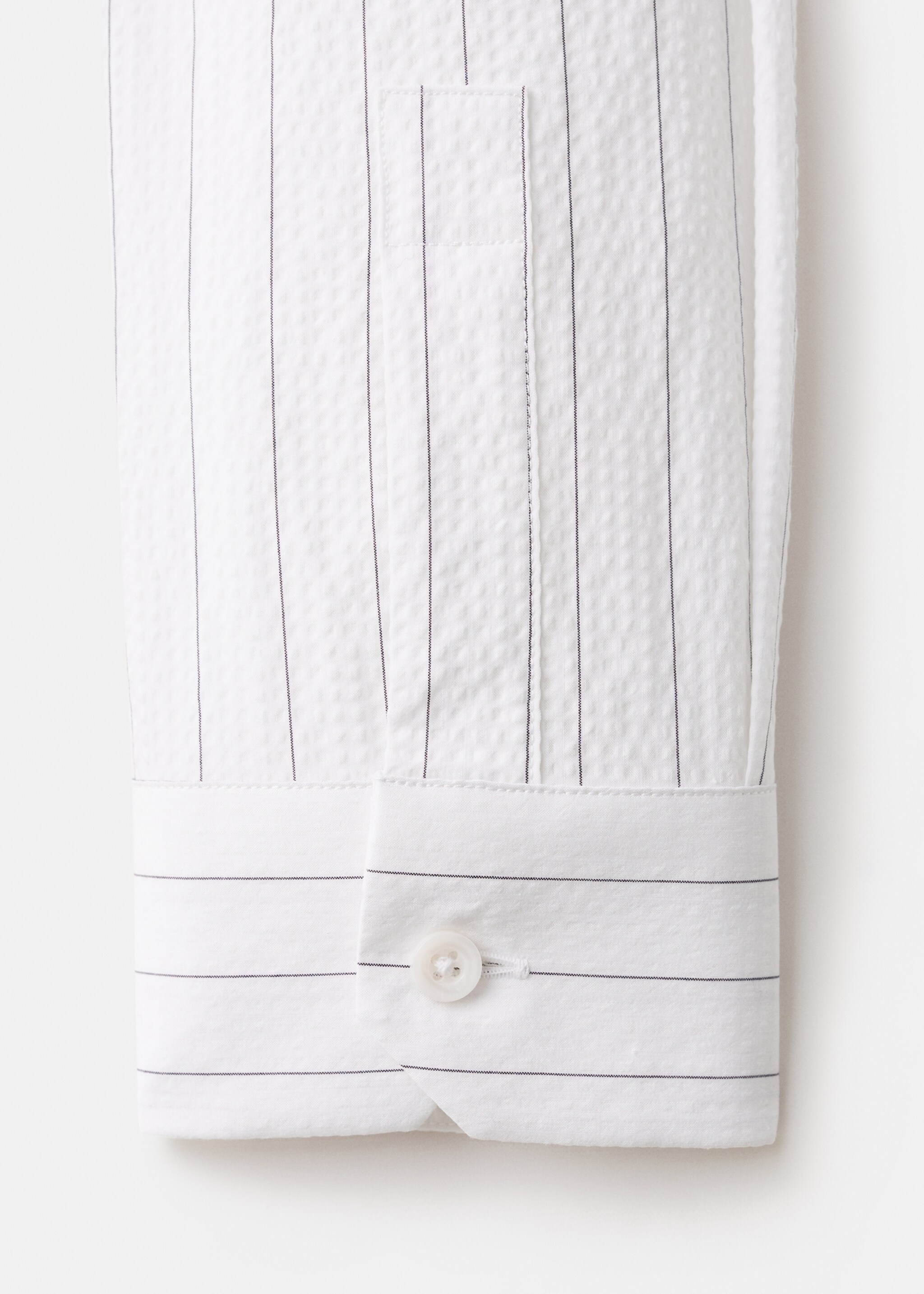 Chemise rayures tennis effet froissé - Détail de l'article 0, Blanc. Ref: 27087910-00.