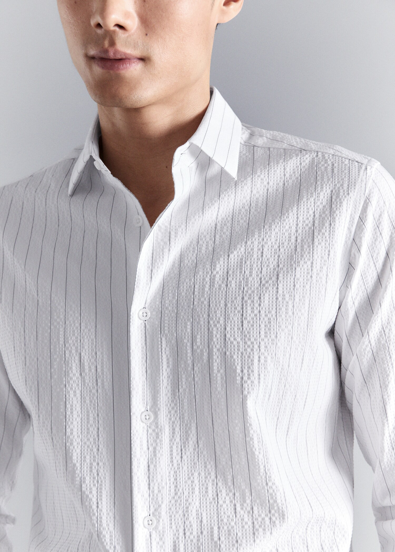 Chemise rayures tennis effet froissé - Détail de l'article 6