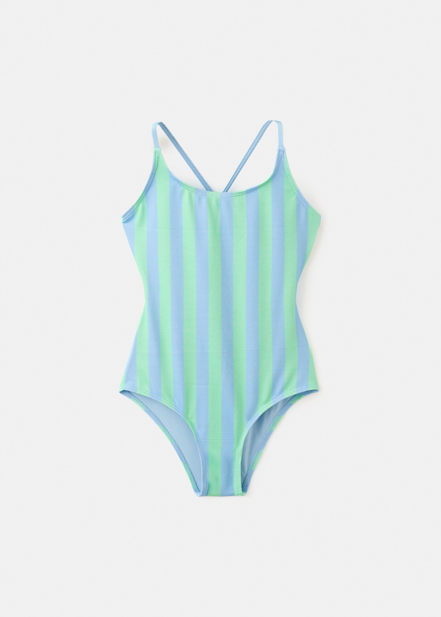Two-tone striped swimming costume - Article without model
