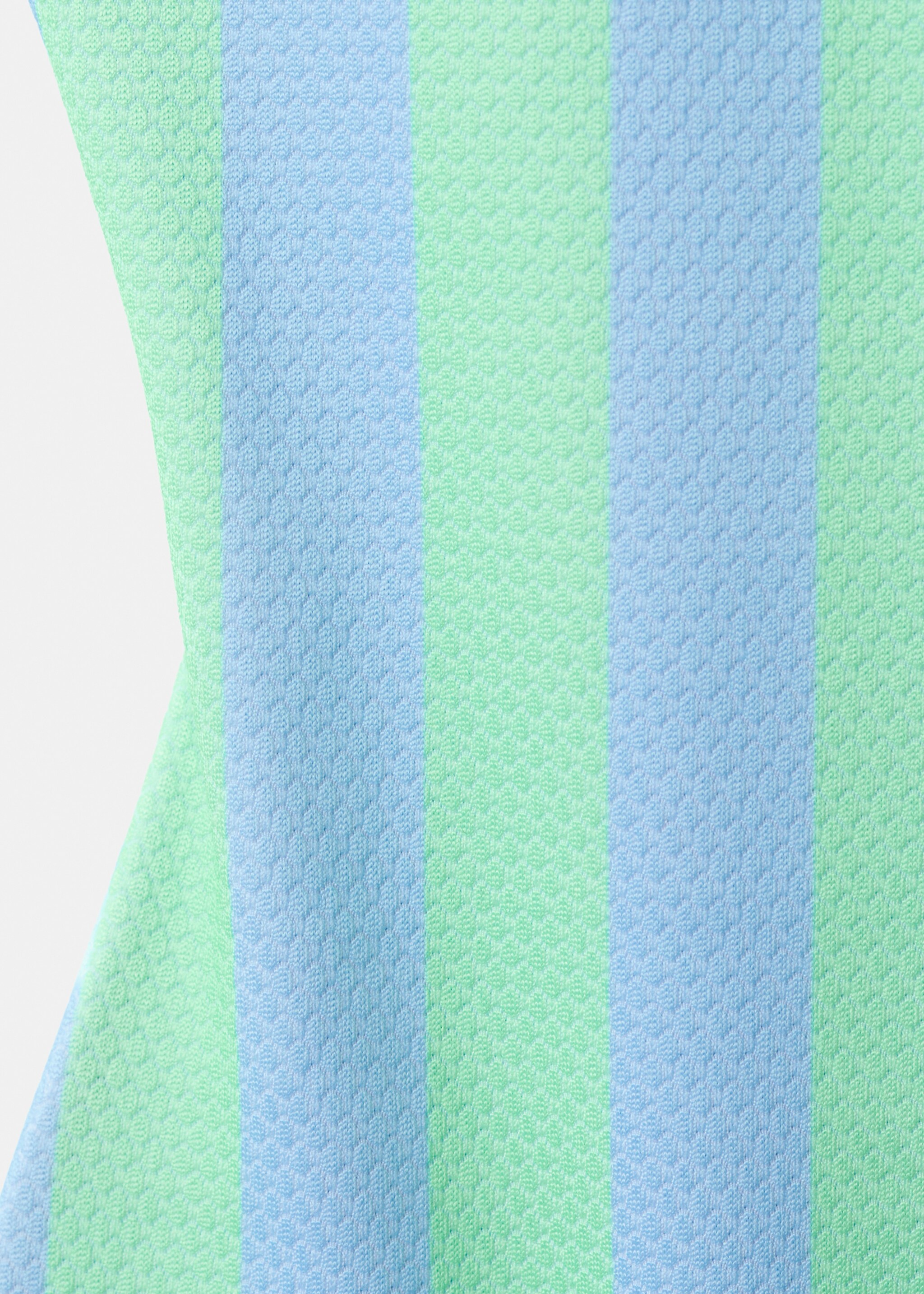 Two-tone striped swimming costume - Details of the article 8, Blue. Ref: 27087917-00.
