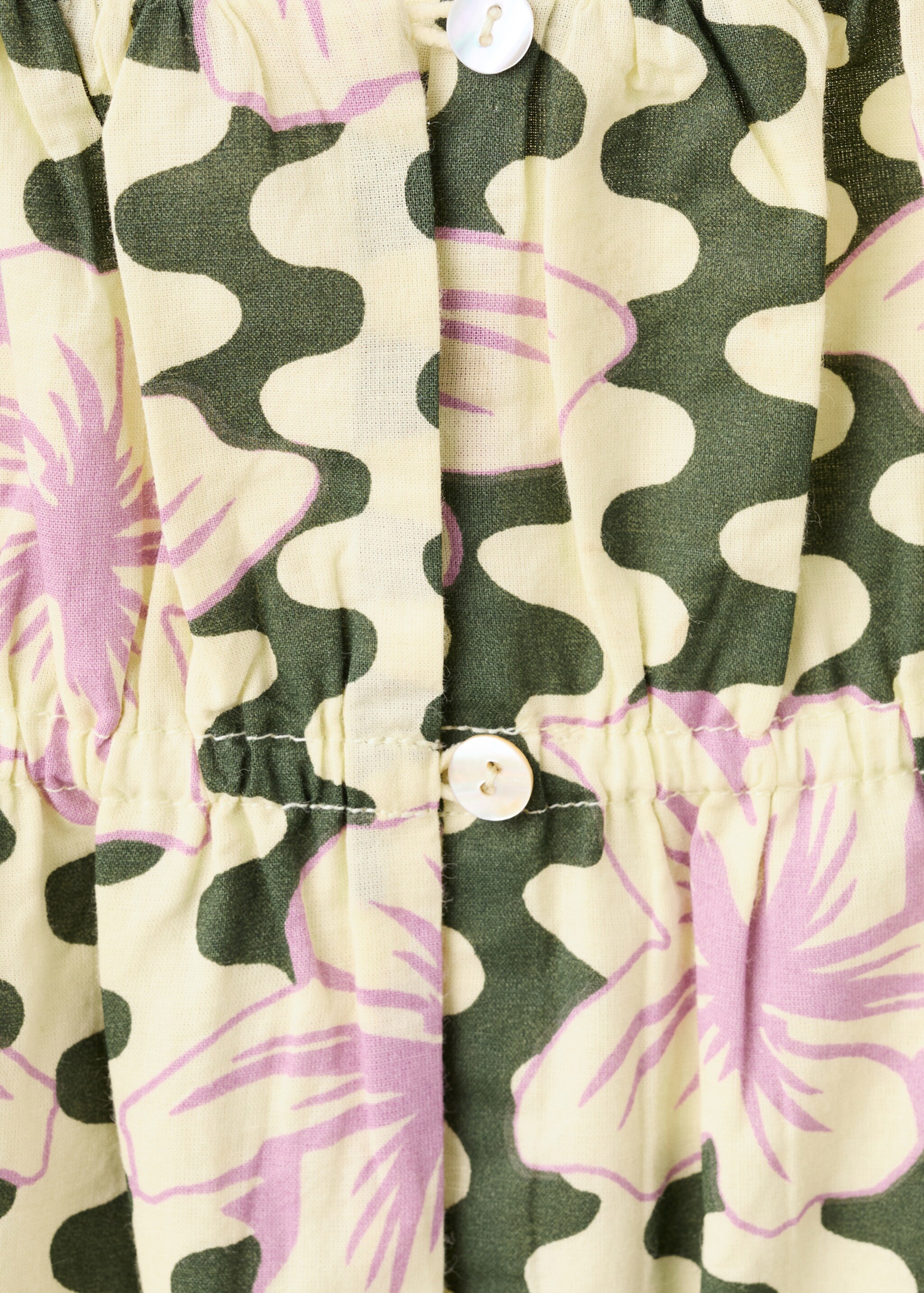 Floral print jumpsuit - Details of the article 0, Khaki. Ref: 27087920-00.
