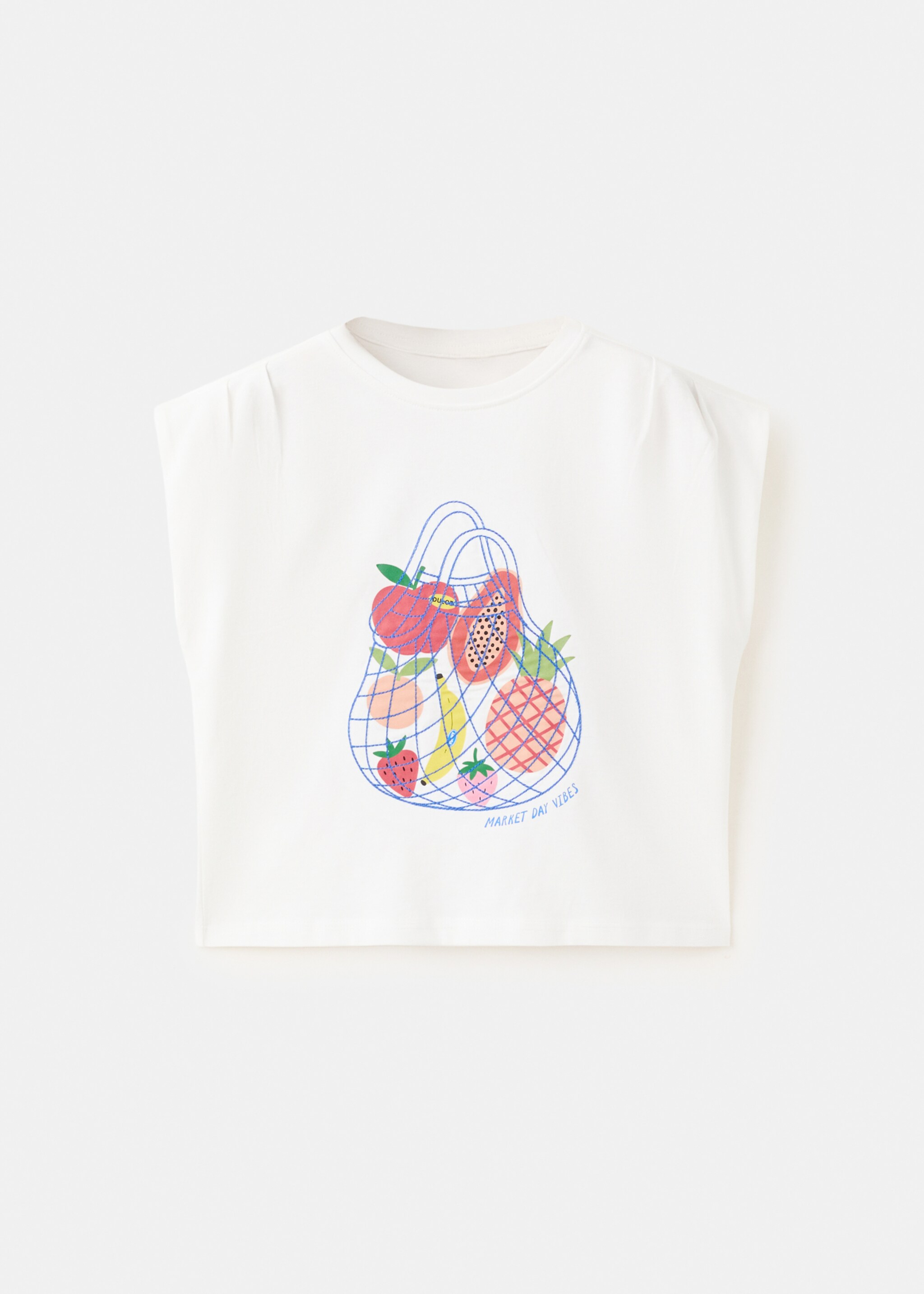 T-shirt imprimé fruits - Article sans modèle, Blanc cassé. Ref: 27087922-00.