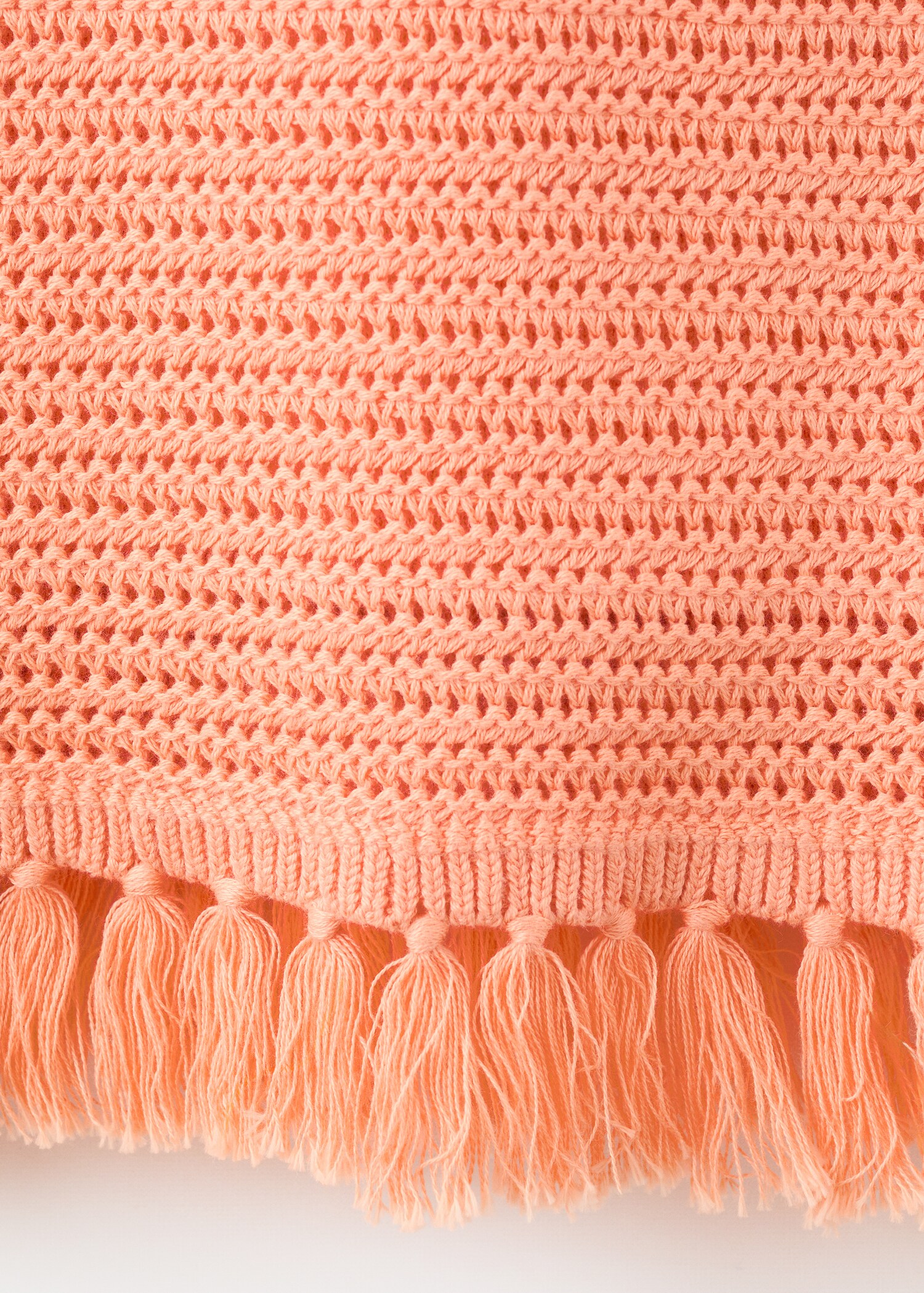 Openwork knit dress with fringes - Details of the article 0