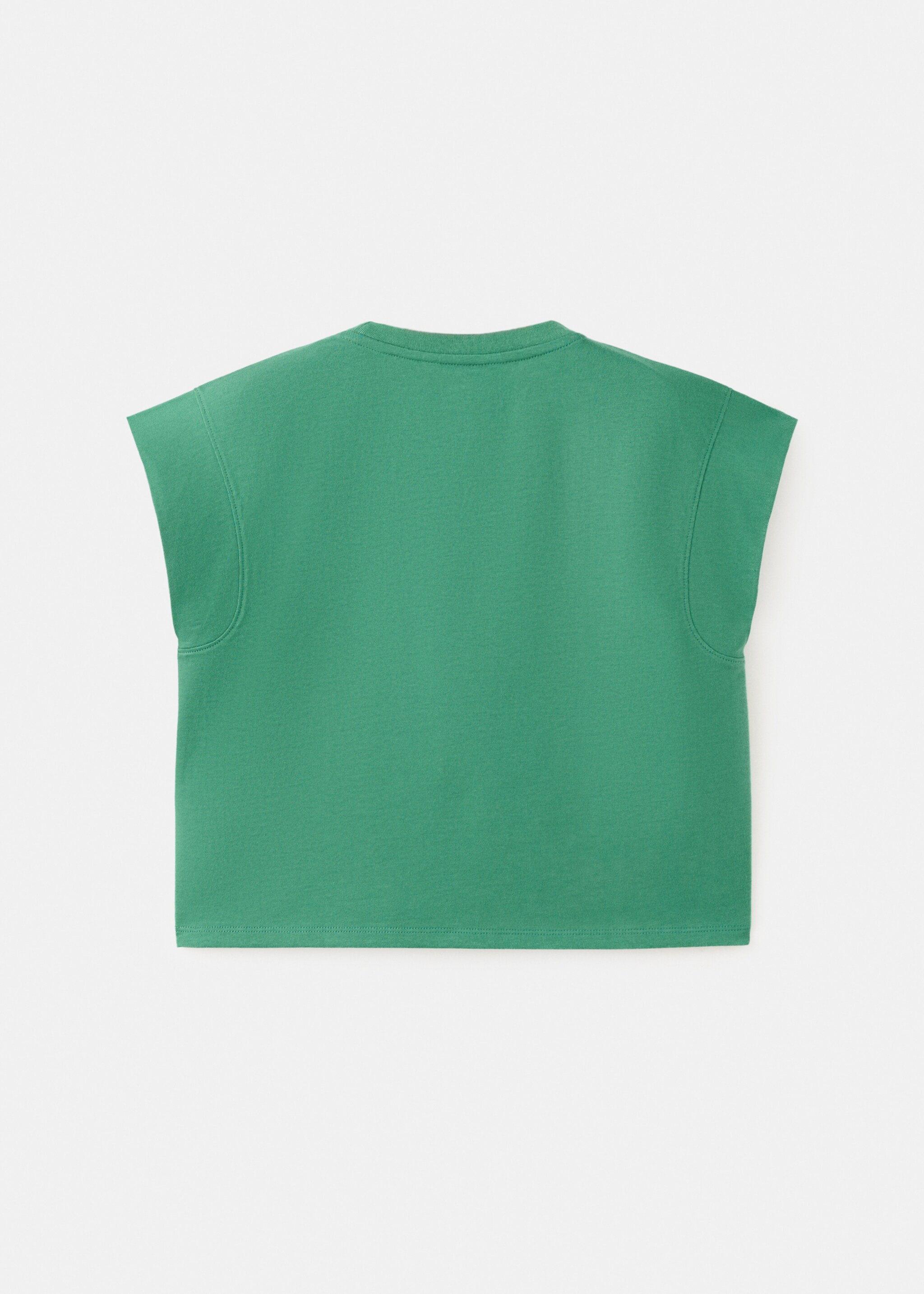 T-shirt en coton imprimé - Verso de l’article, Vert. Ref: 27087925-00.