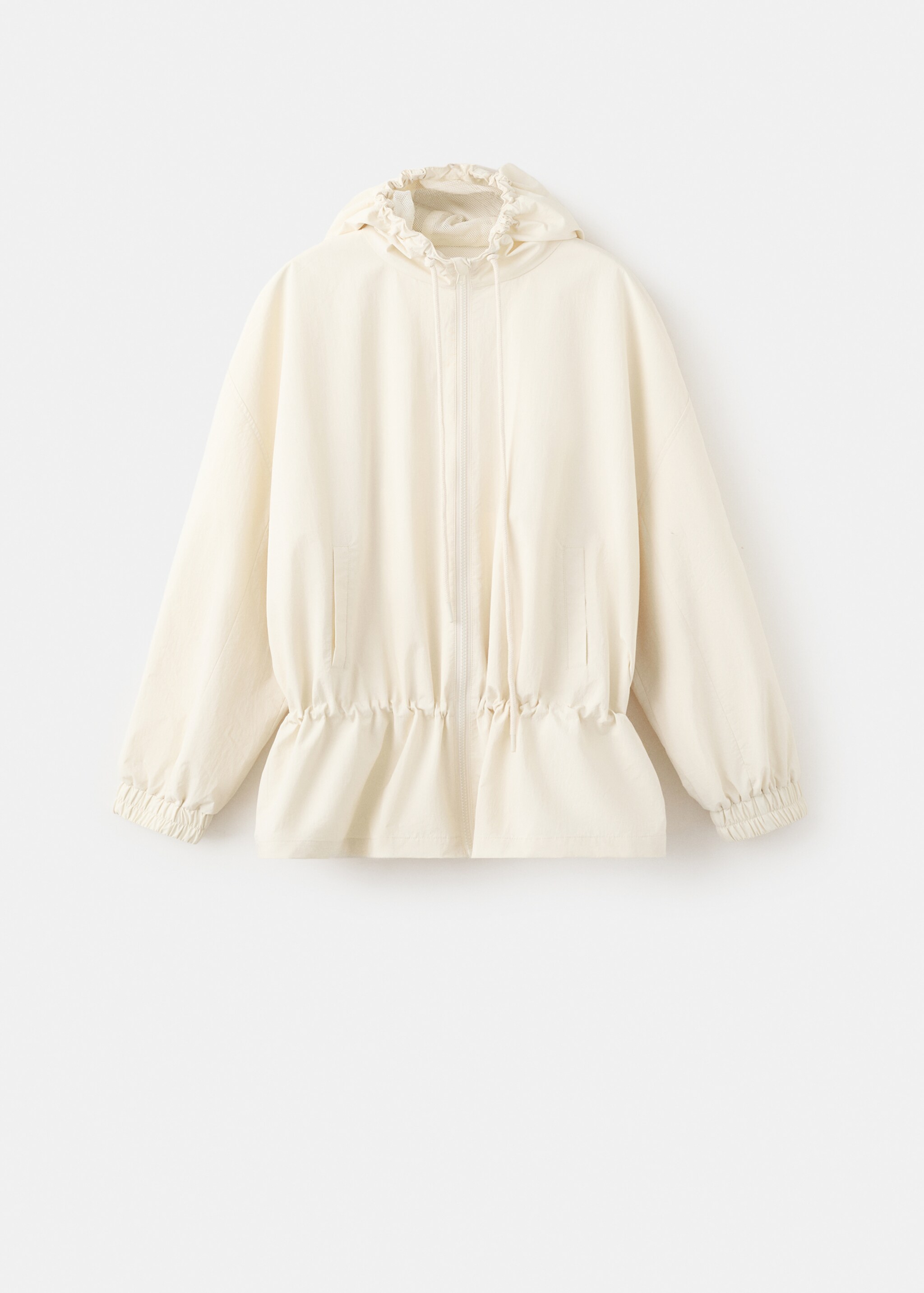 Oversized hooded parka - Article without model, Ecru. Ref: 27087929-00.