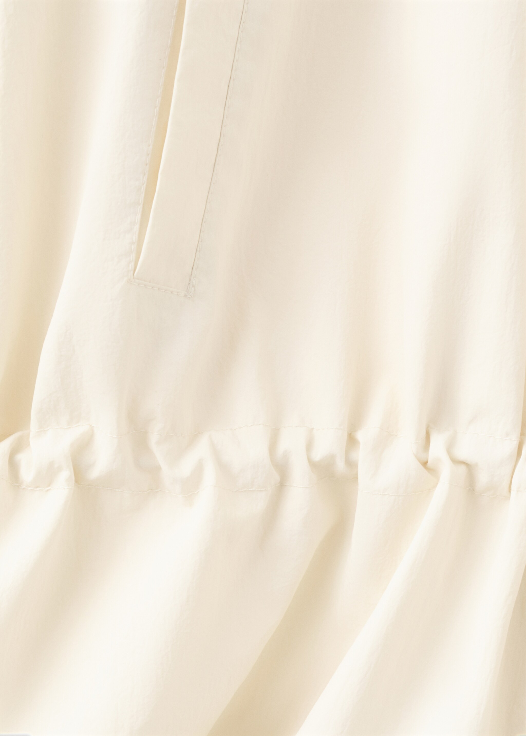 Oversized hooded parka - Details of the article 0, Ecru. Ref: 27087929-00.