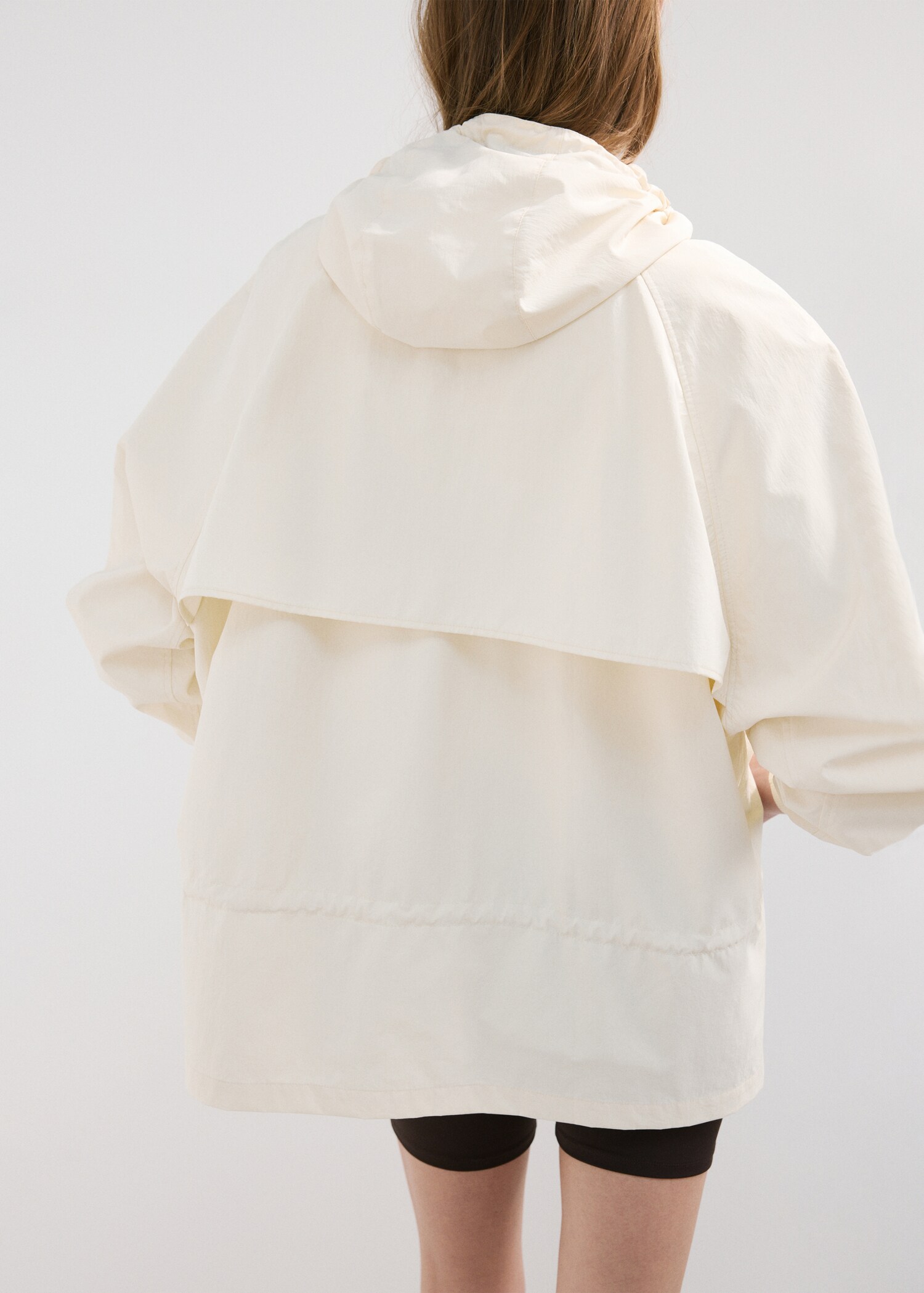 Oversized hooded parka - Reverse of the article