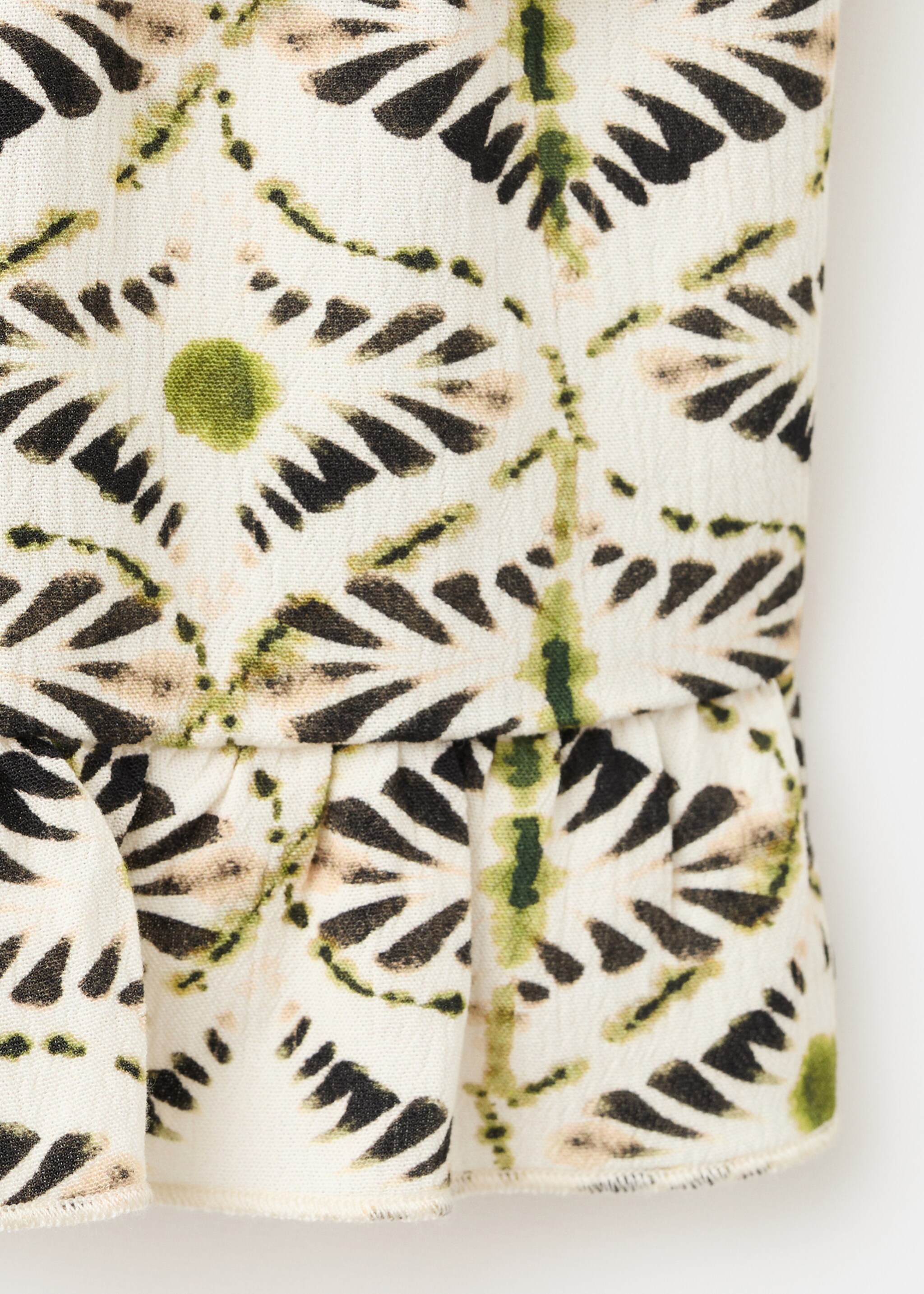 Gemustertes Top mit Schleifen - Detail des Artikels 0, Ecru. Ref: 27087934-00.