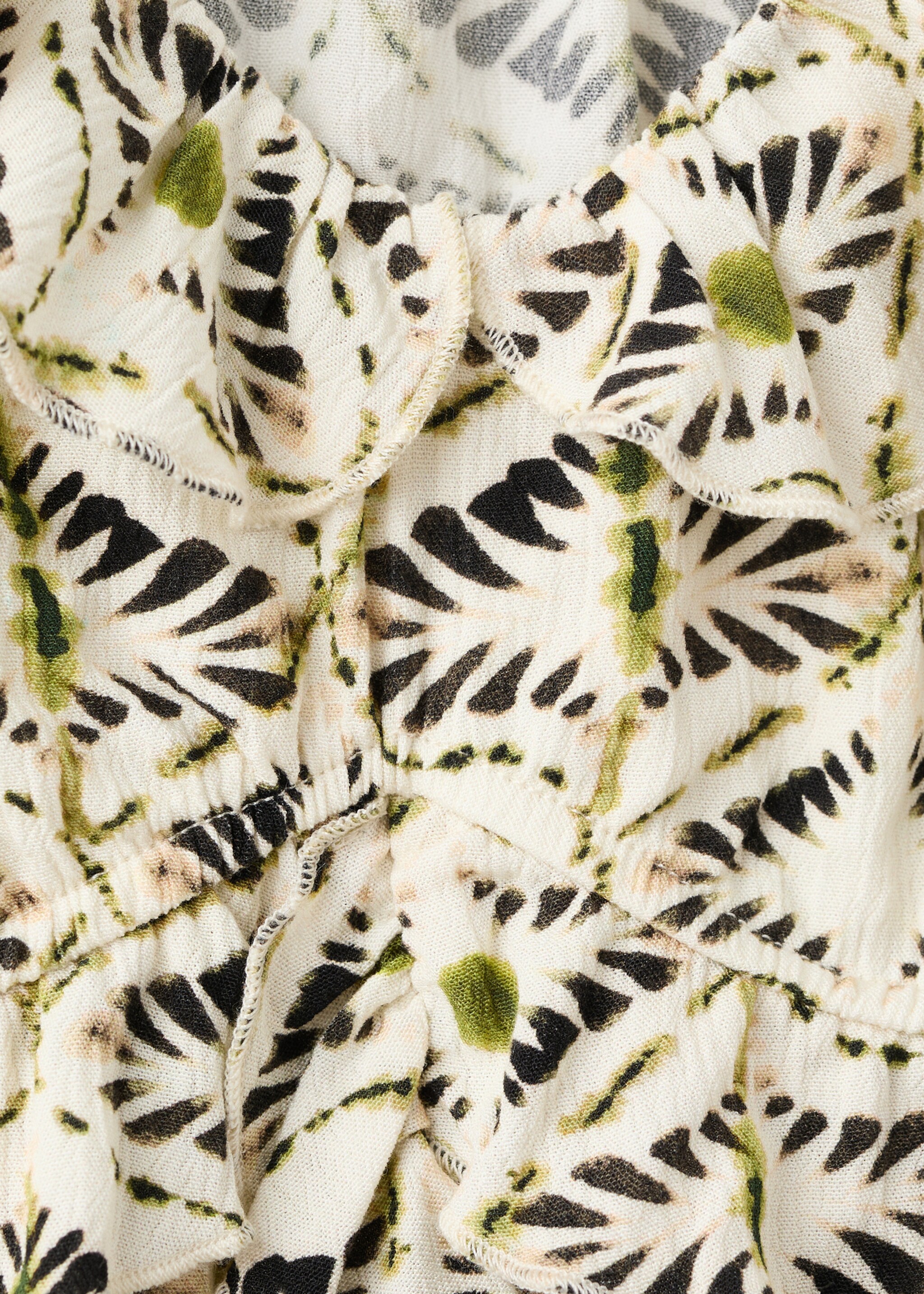 Gemustertes Top mit Schleifen - Detail des Artikels 8, Ecru. Ref: 27087934-00.