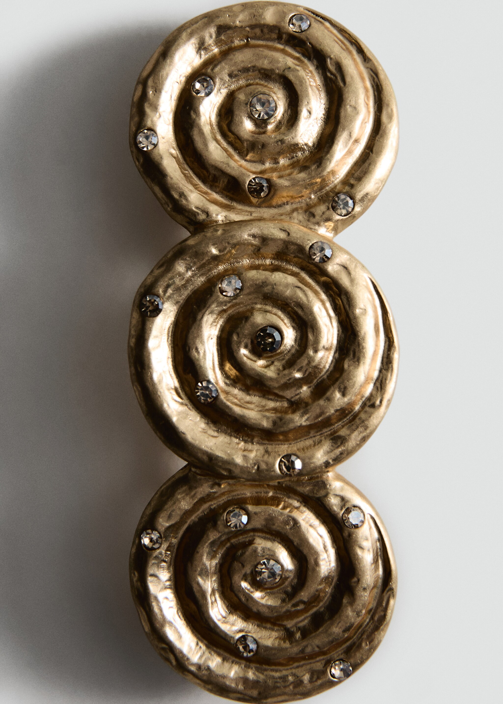 Metal spiral hair slide - Medium plane, Gold. Ref: 27087935-00.