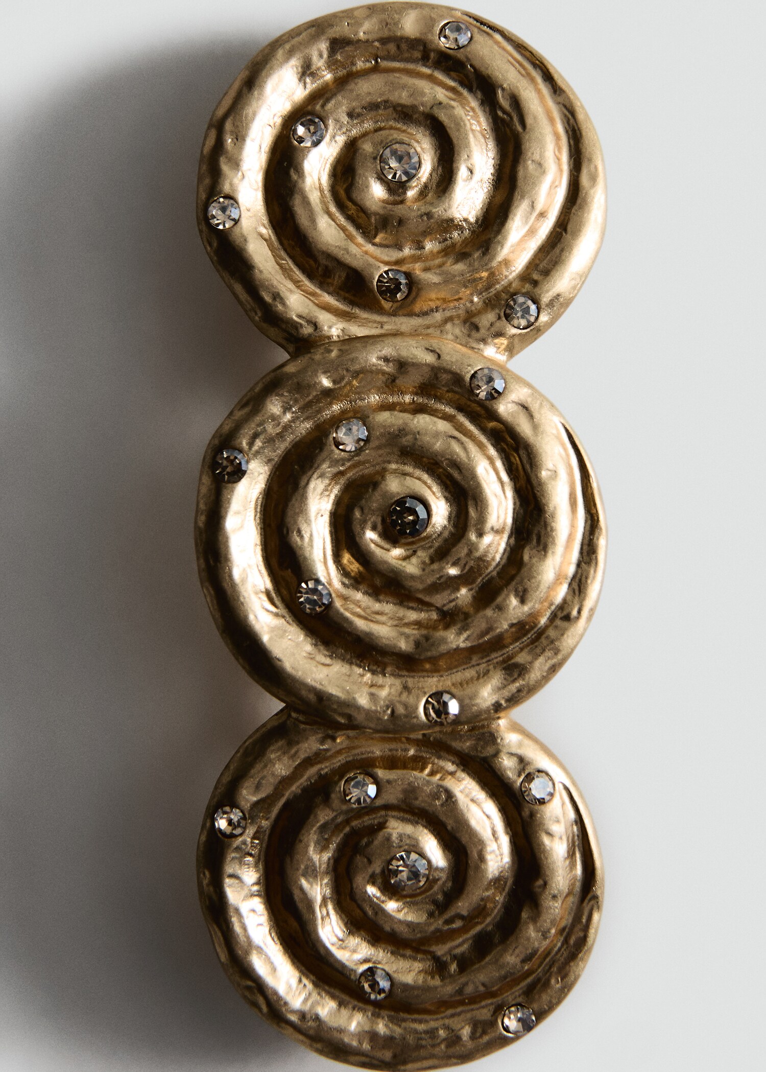 Metal spiral hair slide - Medium plane