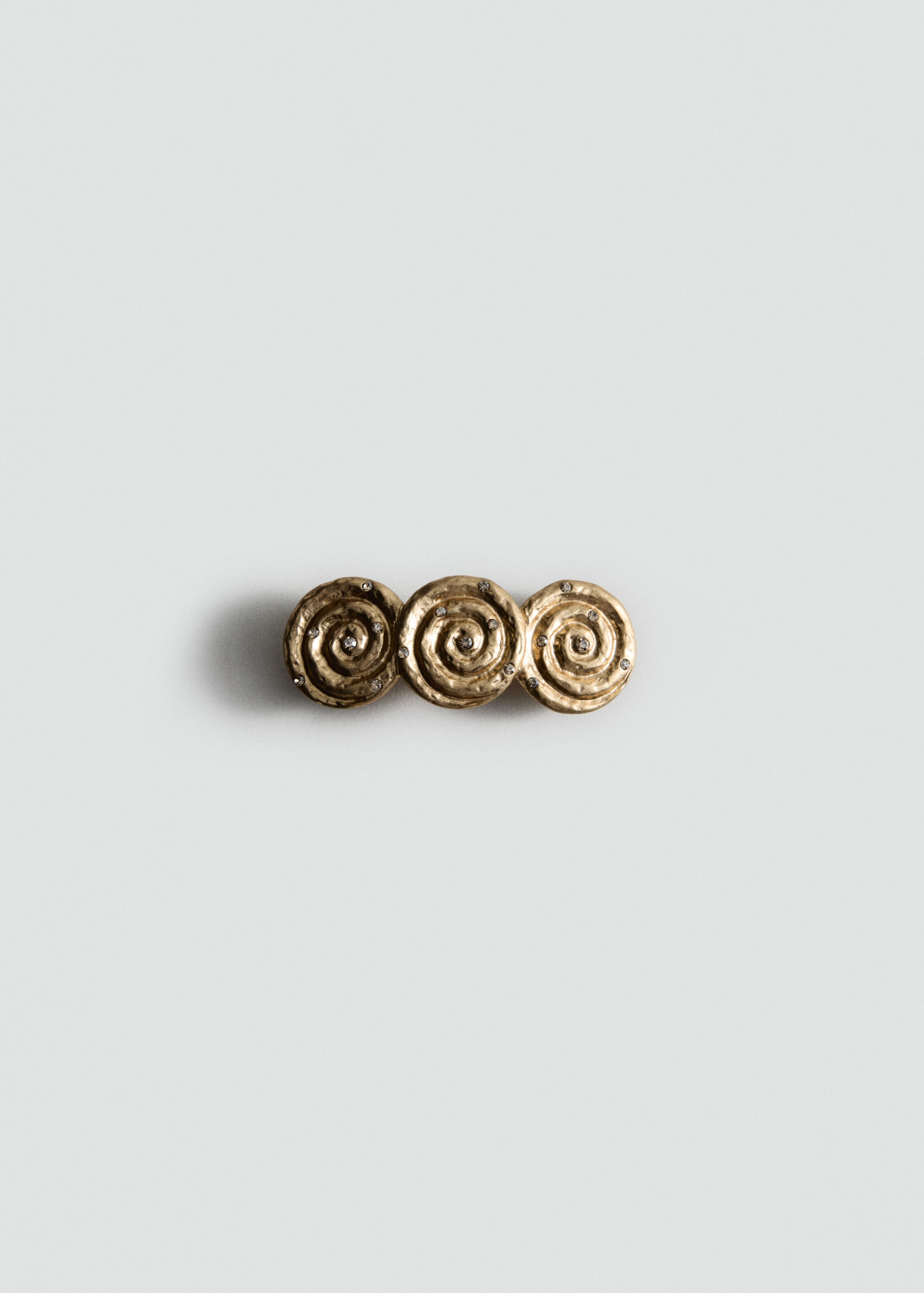 Metal spiral hair slide - Article without model, Gold. Ref: 27087935-00.
