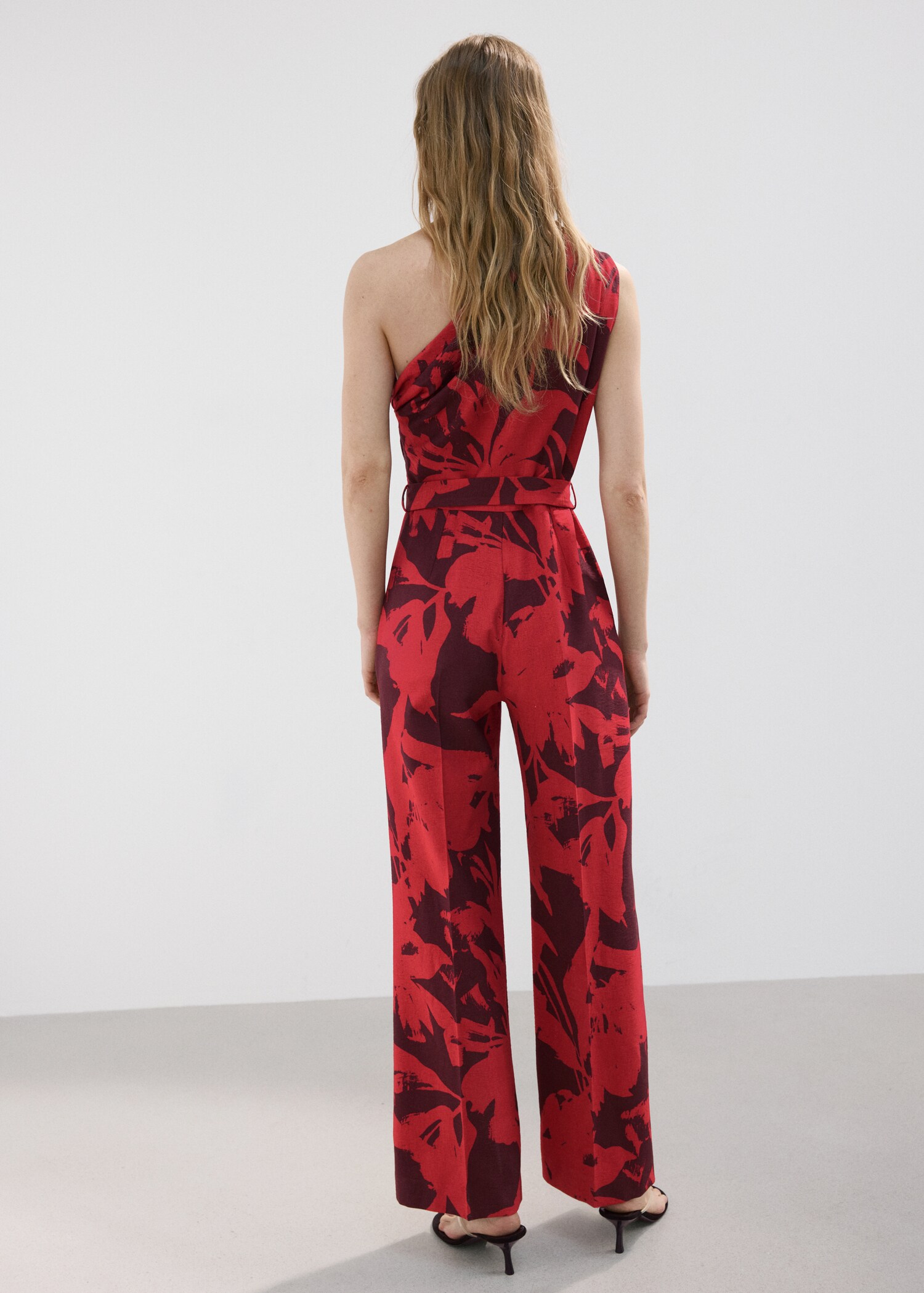 Printed asymmetrical jumpsuit - Reverse of the article