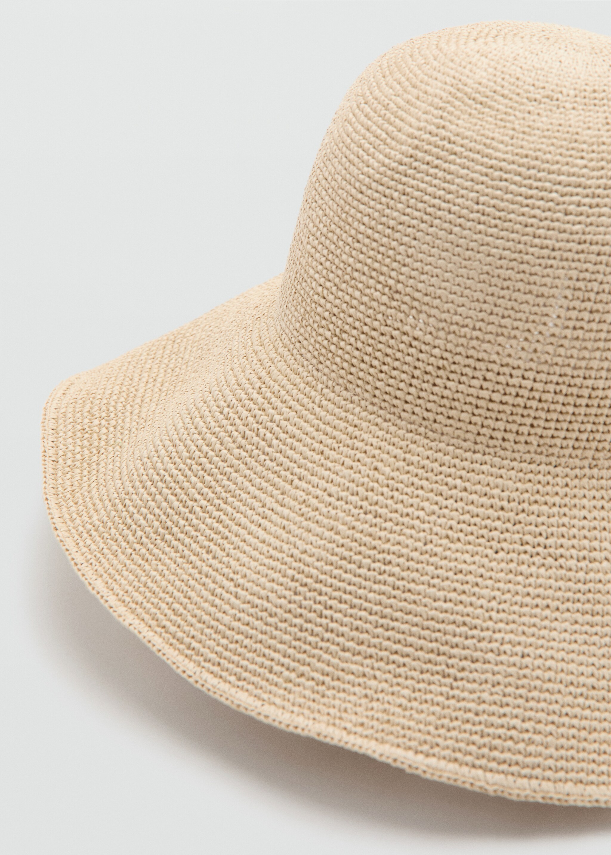 Natural fibre bucket hat - Medium plane, Ecru. Ref: 27088259-00.