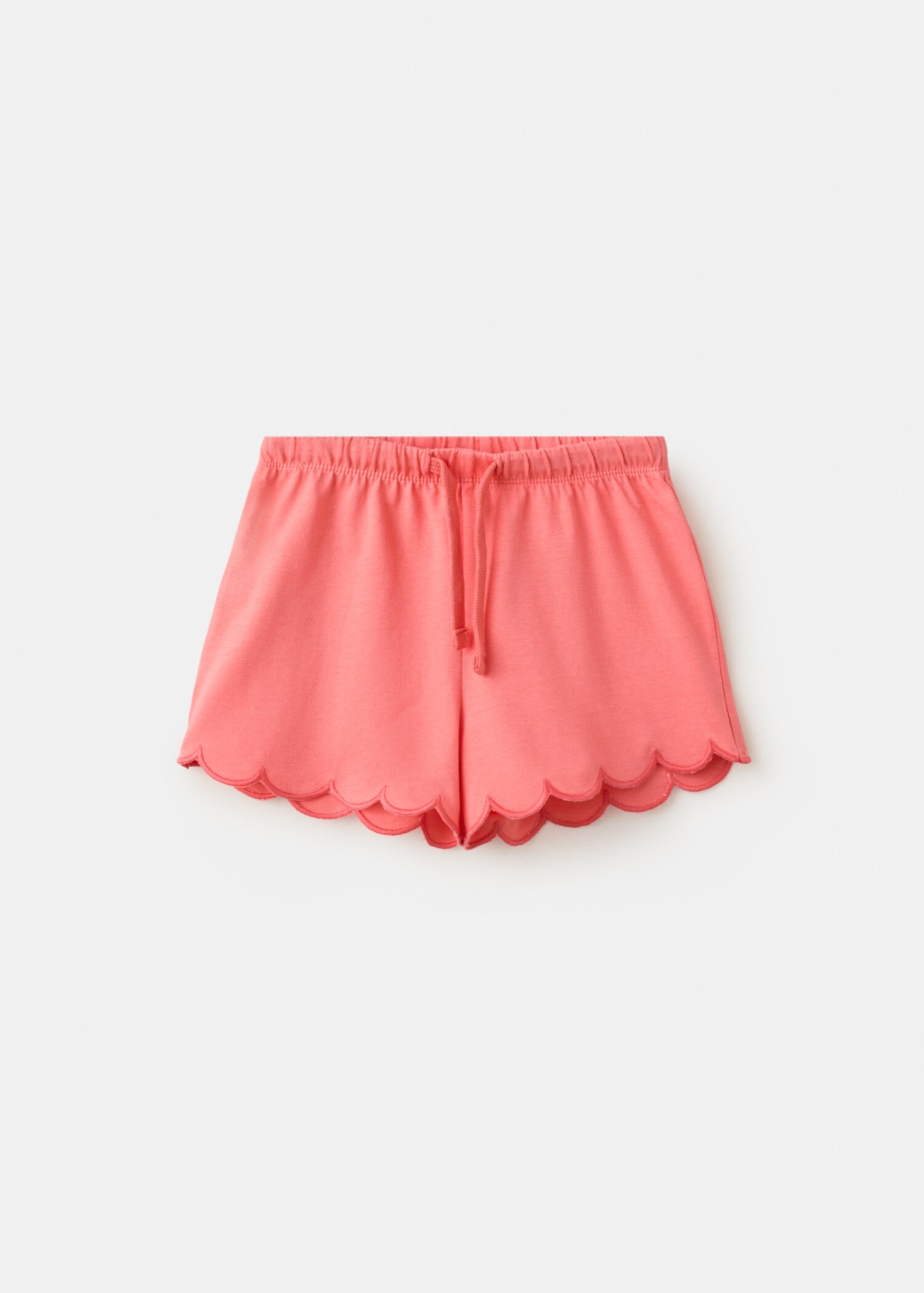 Cotton shorts with scalloped details - Article without model