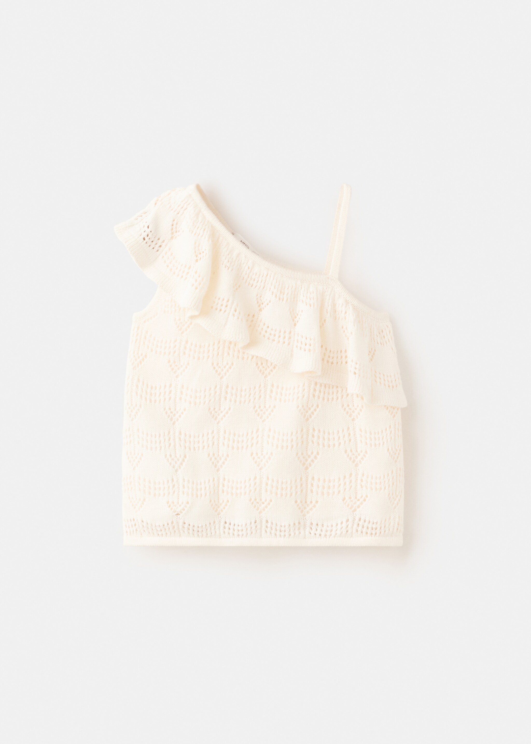 Off-the-shoulder frill top - Article without model, Off White. Ref: 27088271-00.