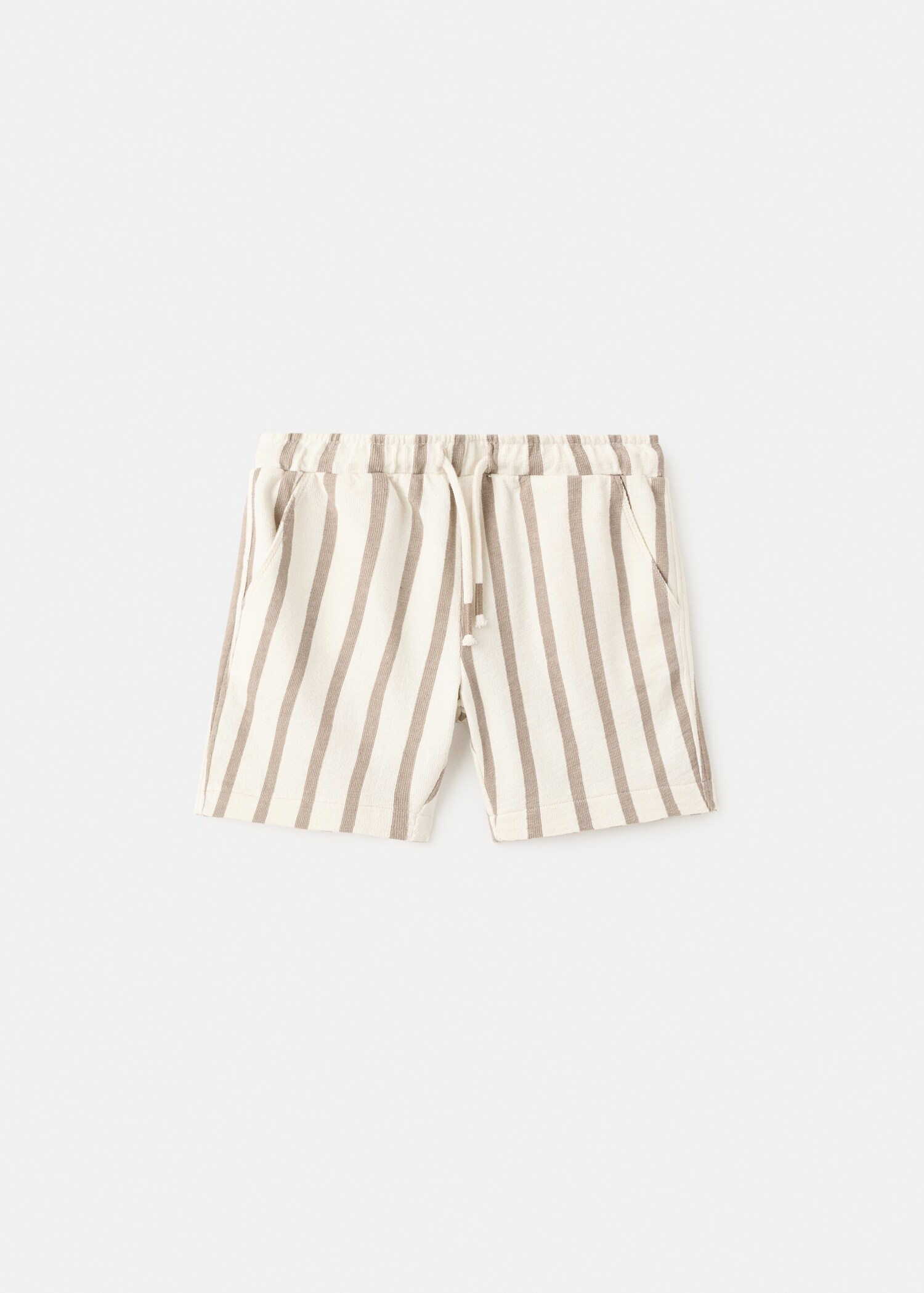 Striped cotton Bermuda shorts - Article without model