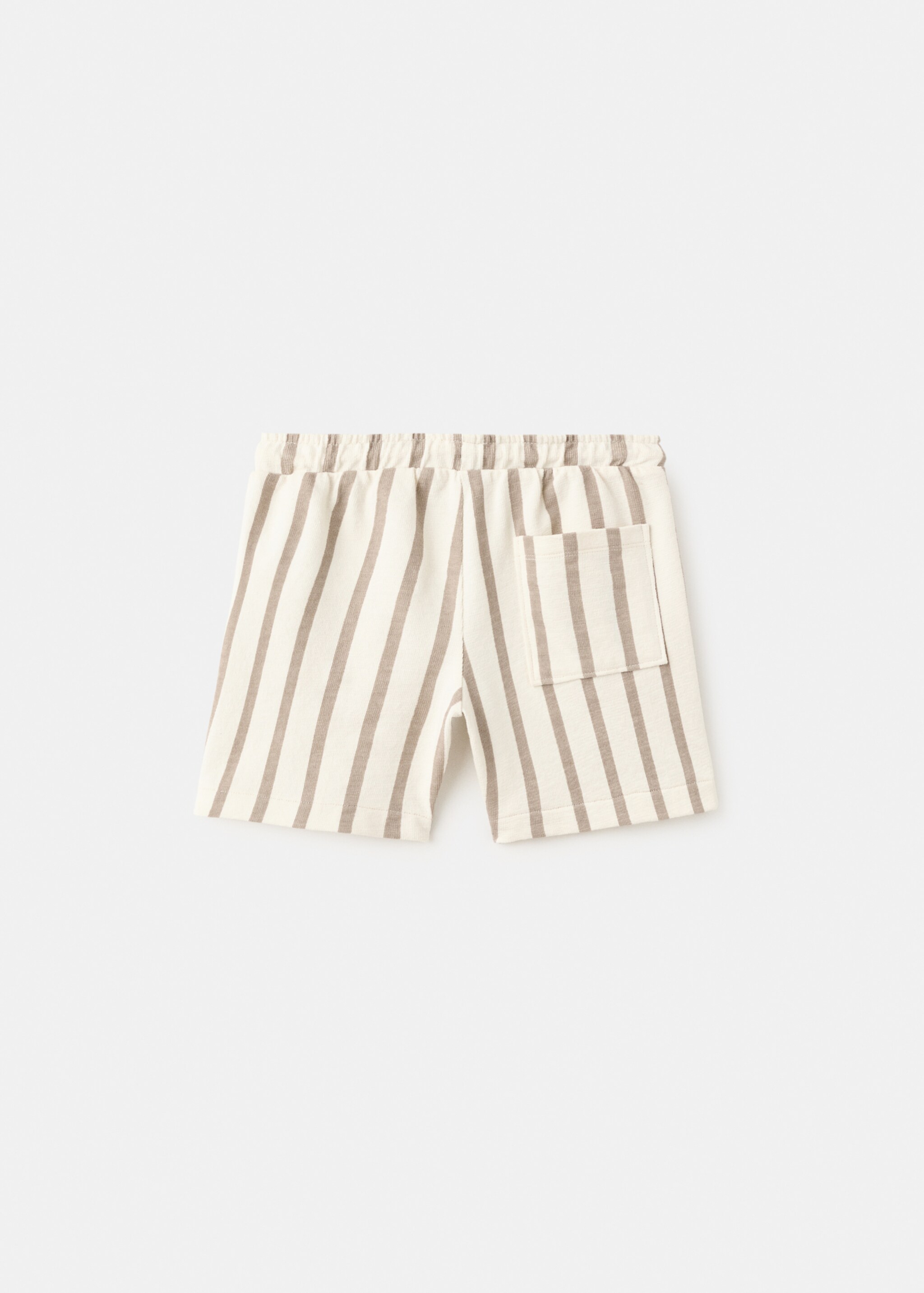Striped cotton Bermuda shorts - Reverse of the article, Medium Brown. Ref: 27088272-00.