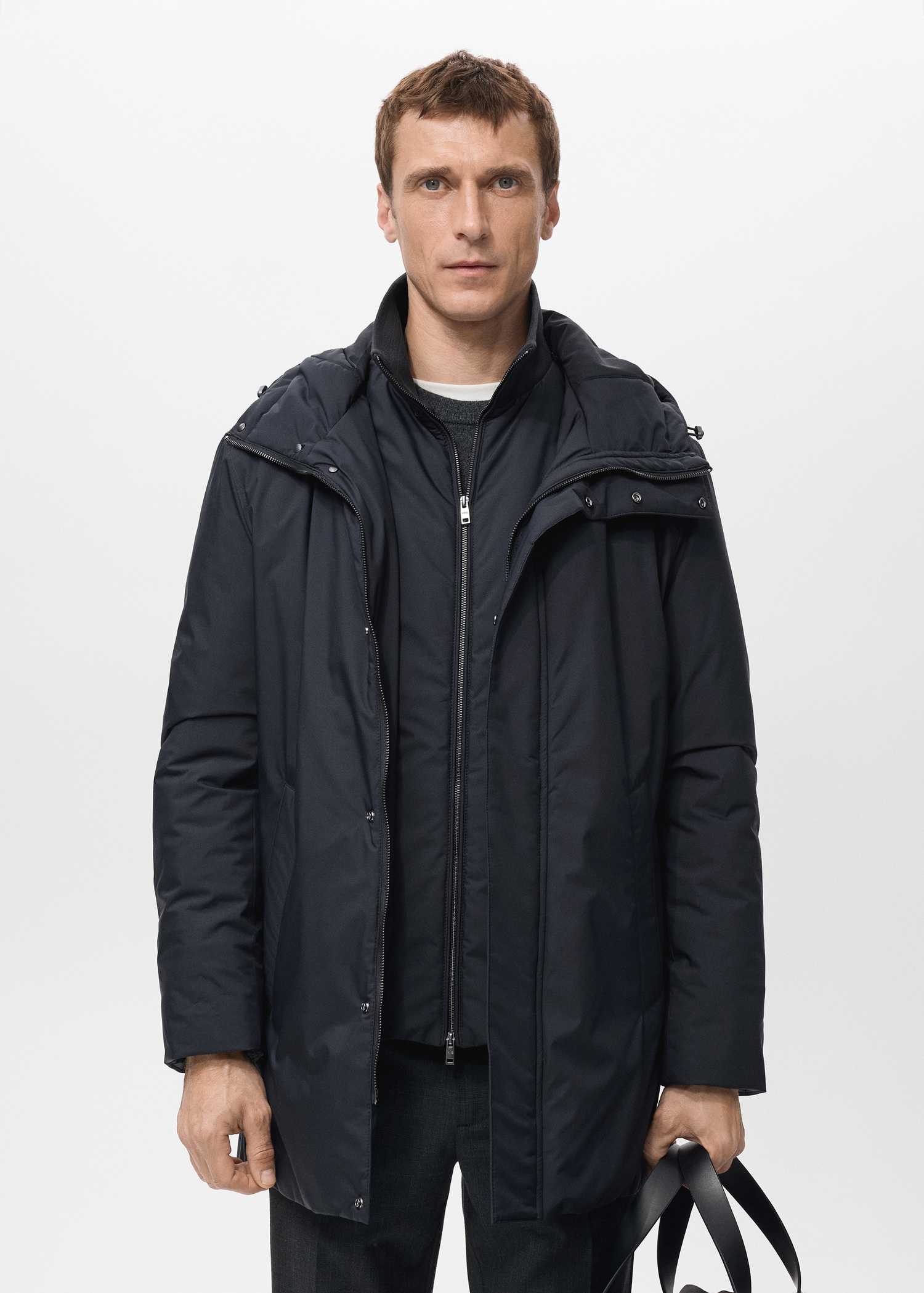 Detachable Water Repellent Padded Parka Men MANGO Senegal