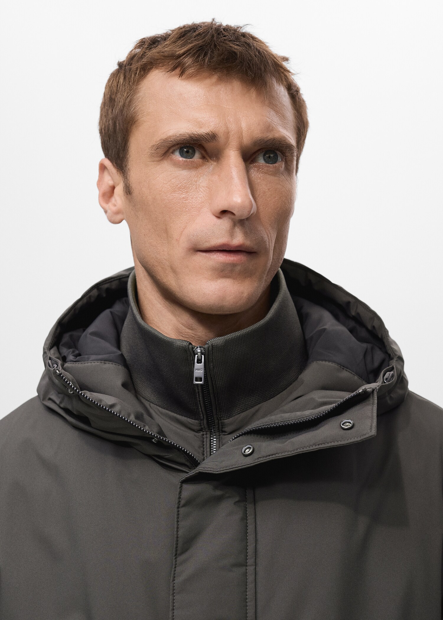 Detachable Water Repellent Padded Parka - Details of the article 1