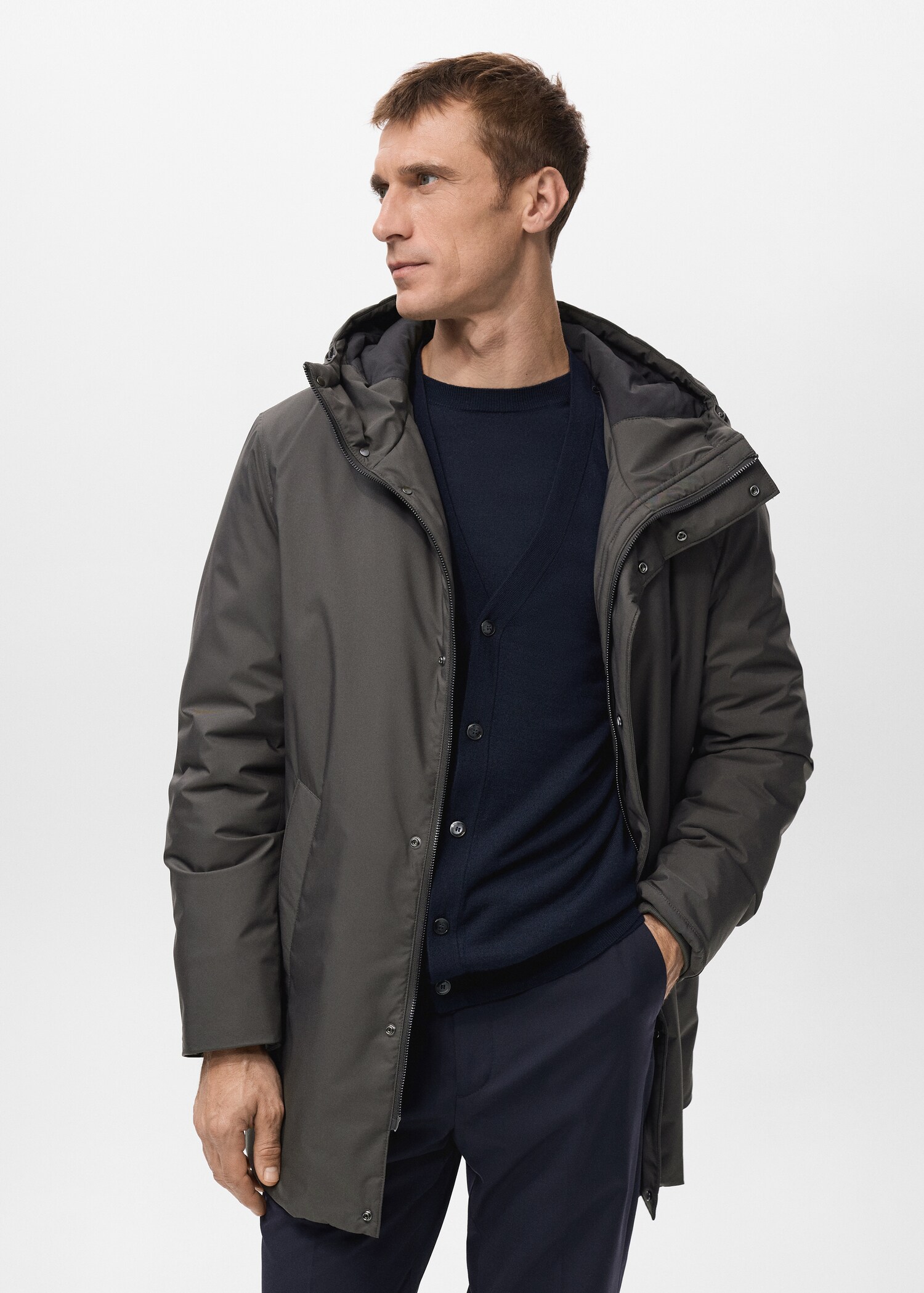 Detachable Water Repellent Padded Parka - Details of the article 2