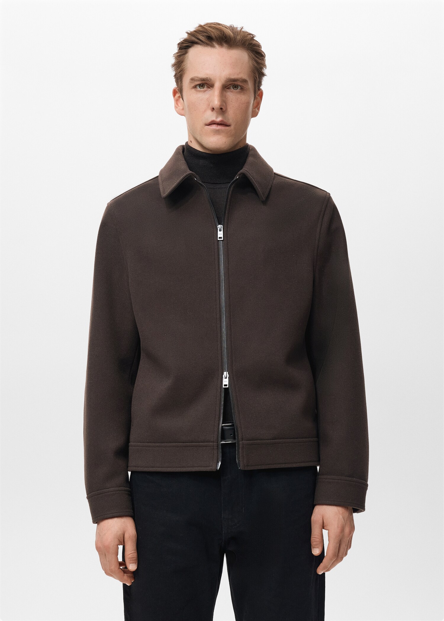 Wool zip-up jacket - Medium plane