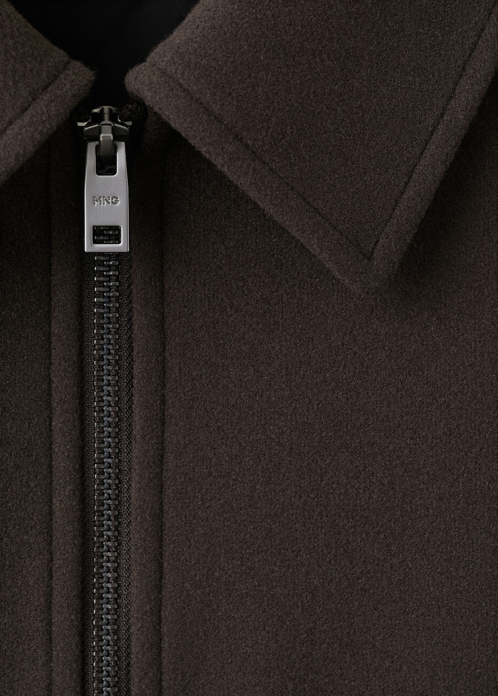 Wool zip-up jacket
