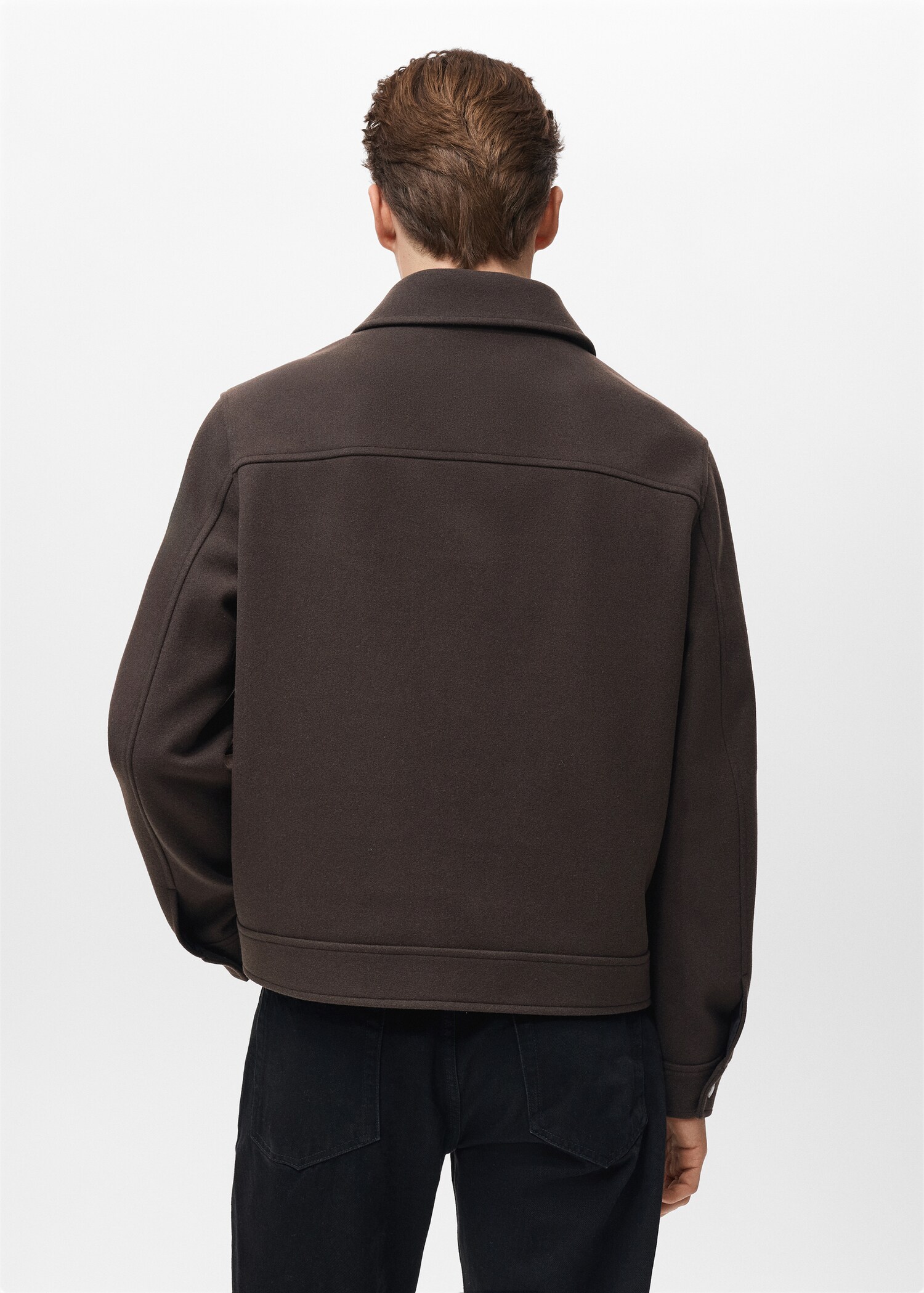 Wool zip-up jacket - Reverse of the article