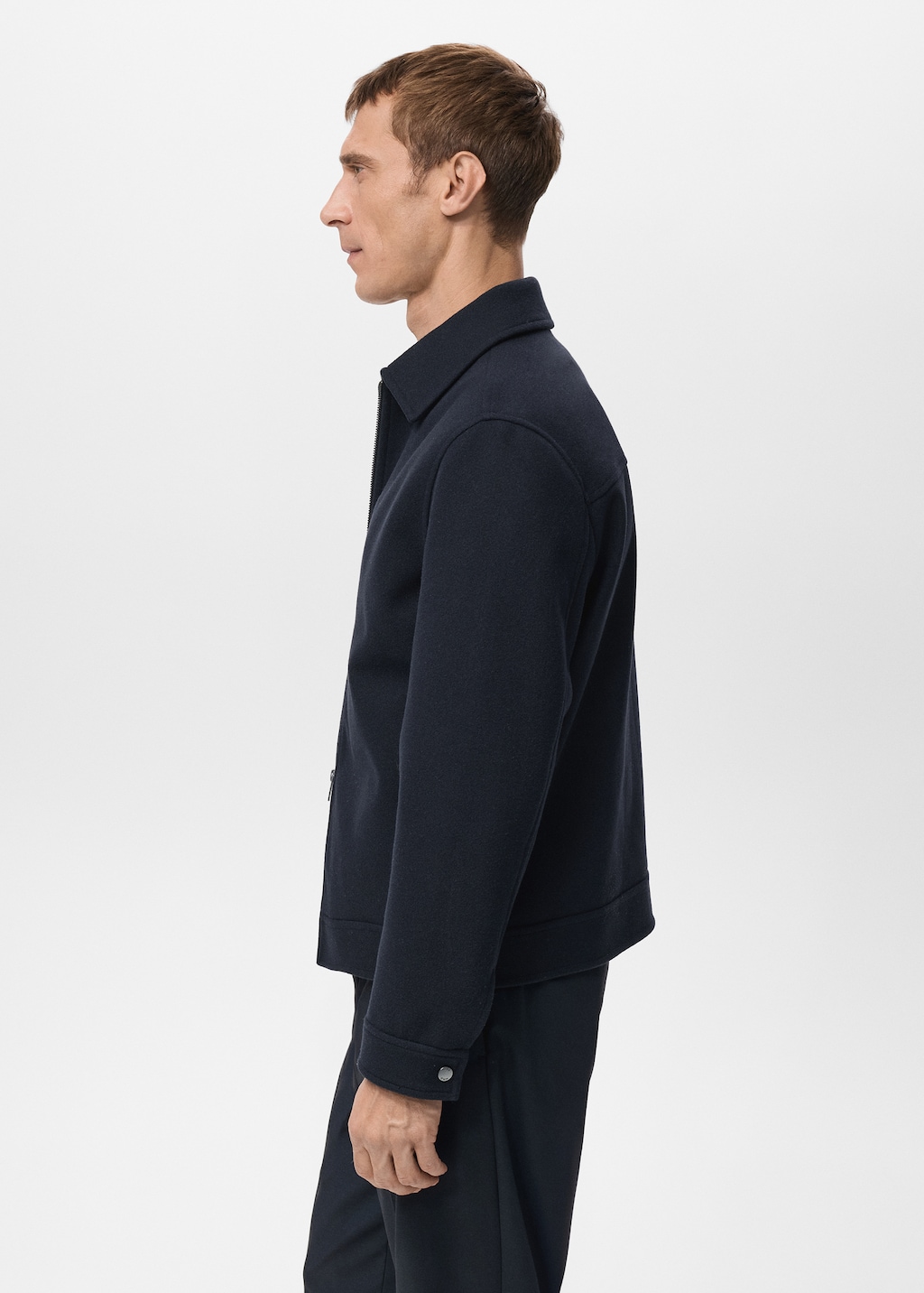 Wool zip jacket - Men | MANGO Canada