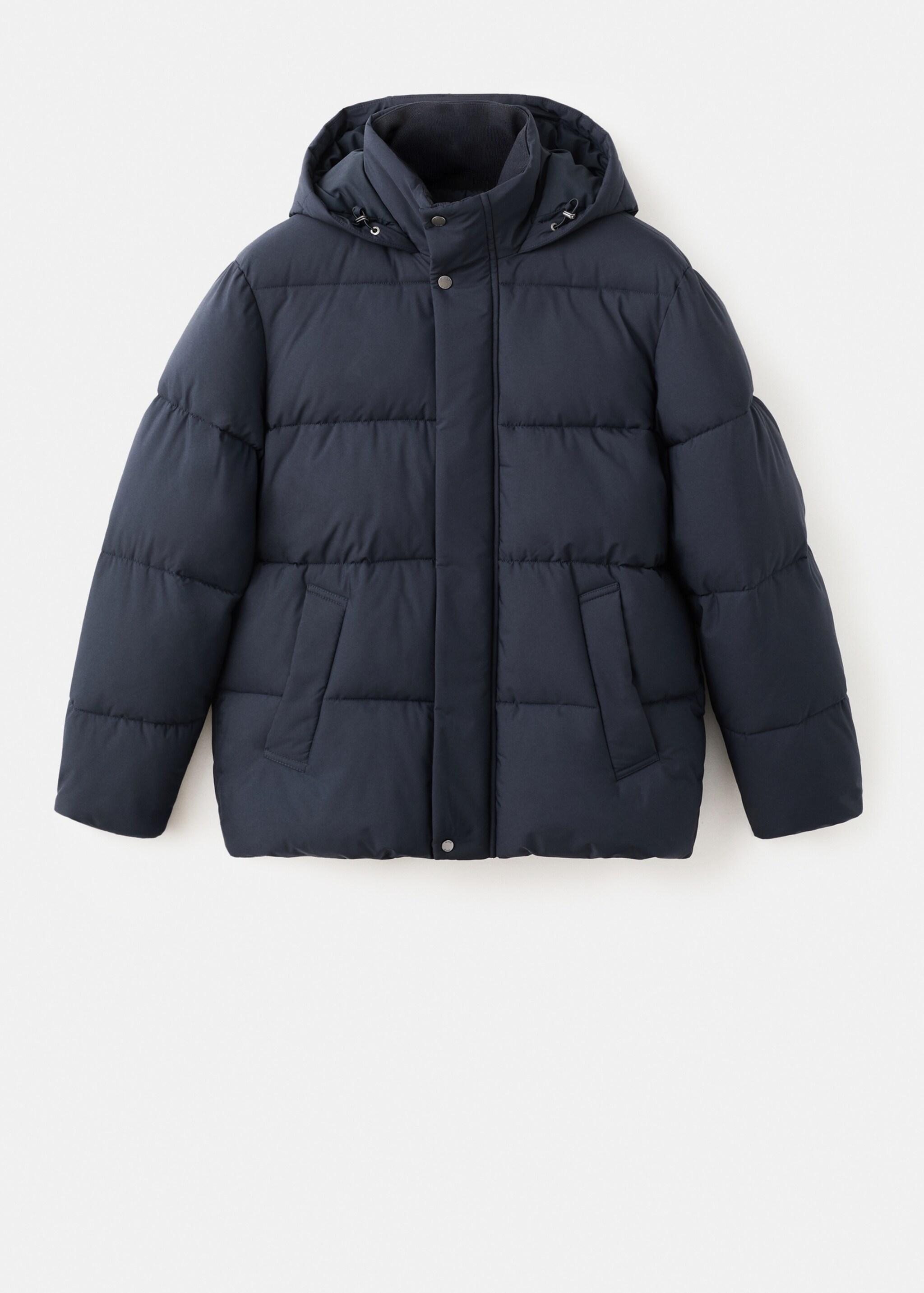 Short water-repellent puffer jacket - Article without model, Navy. Ref: 27091175-00.