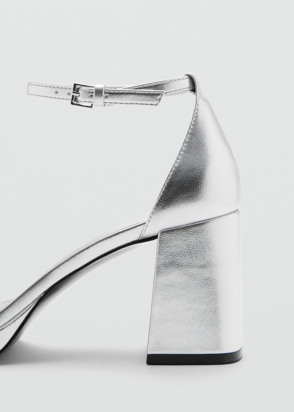 Metallic heel sandals