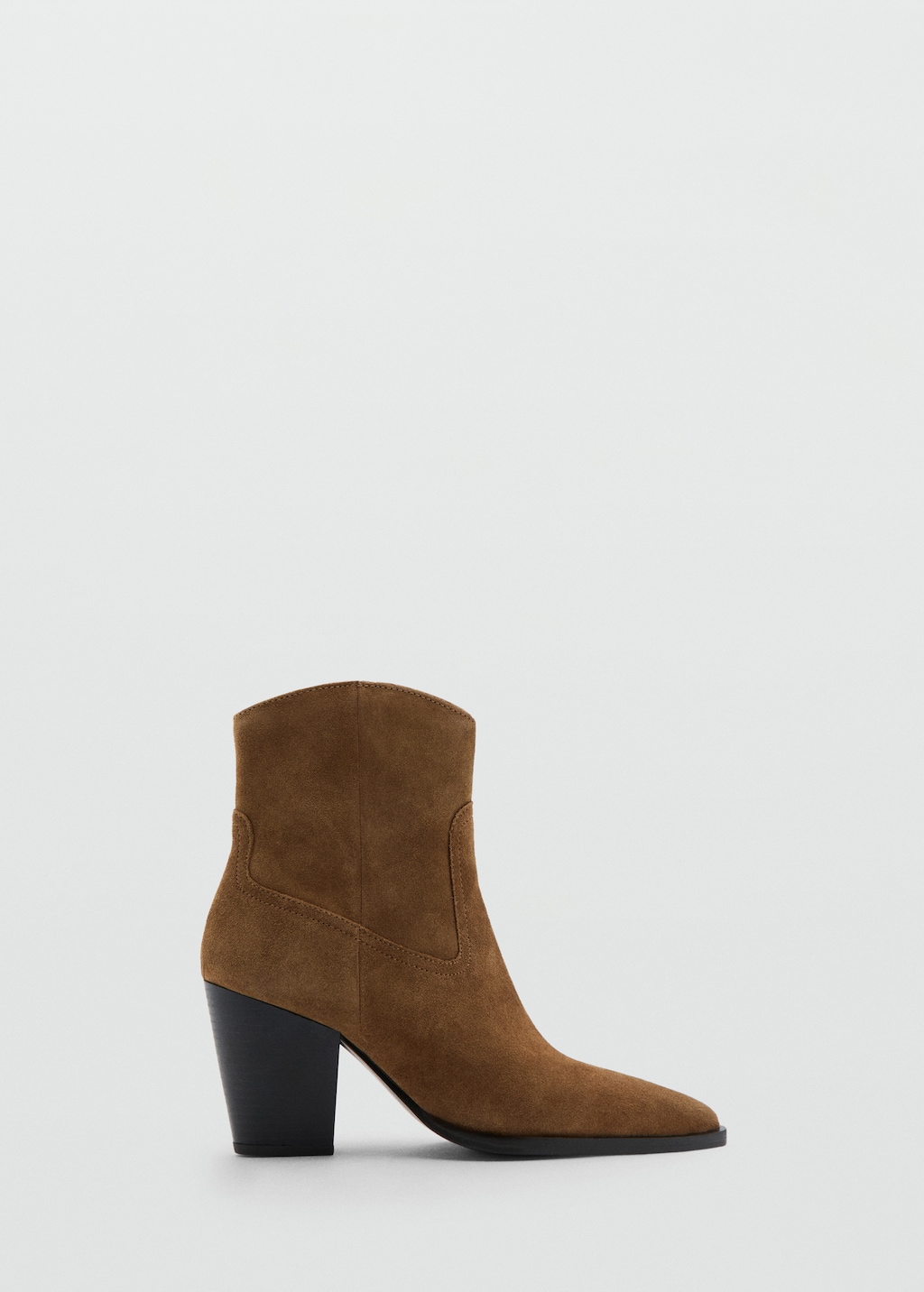 Suede block-heel boots