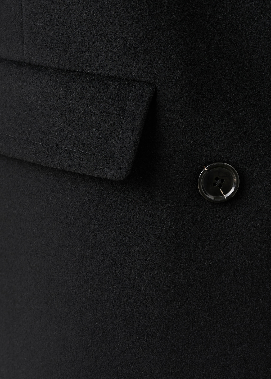 Double-breasted wool coat